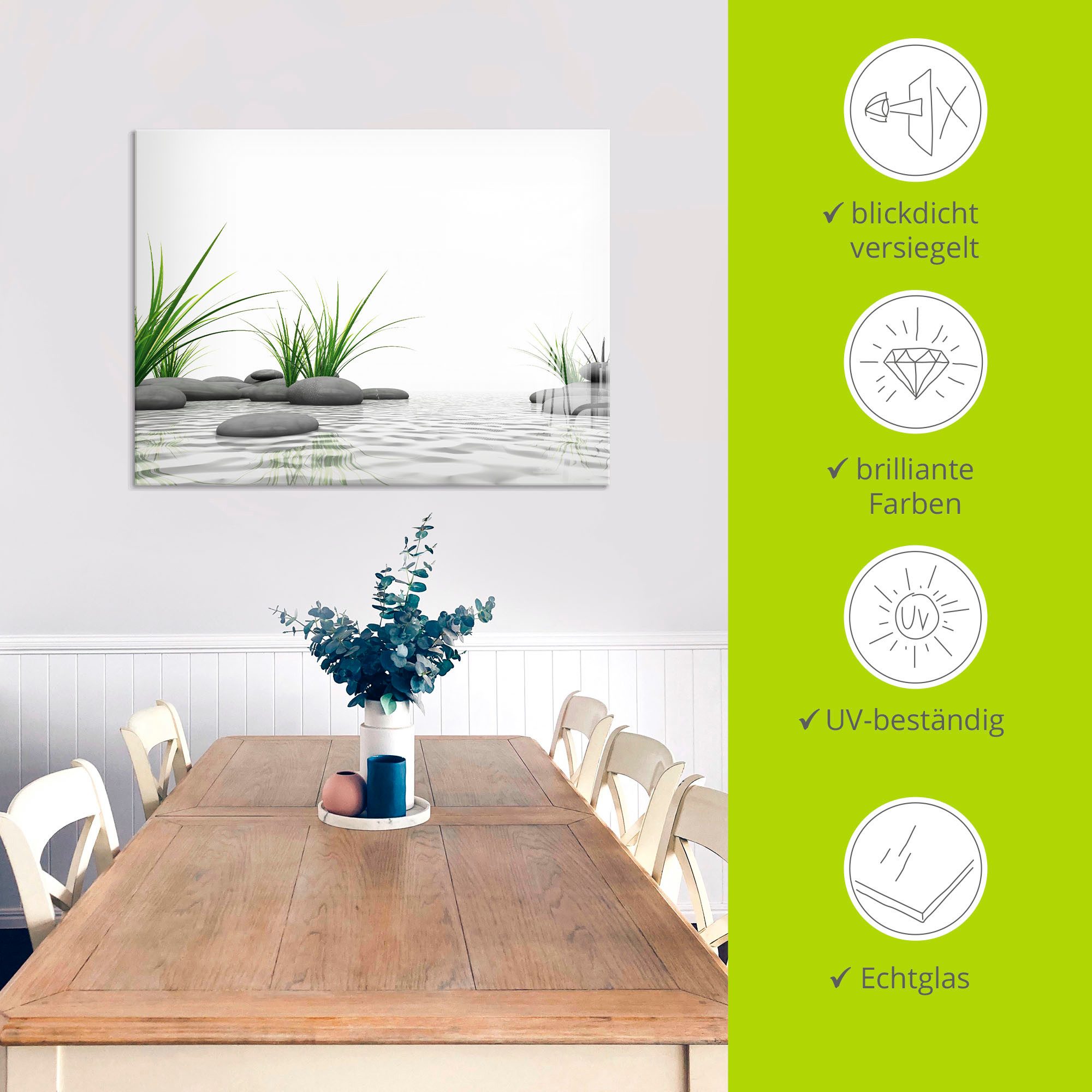 Artland Print op glas 3D stenen in verschillende maten