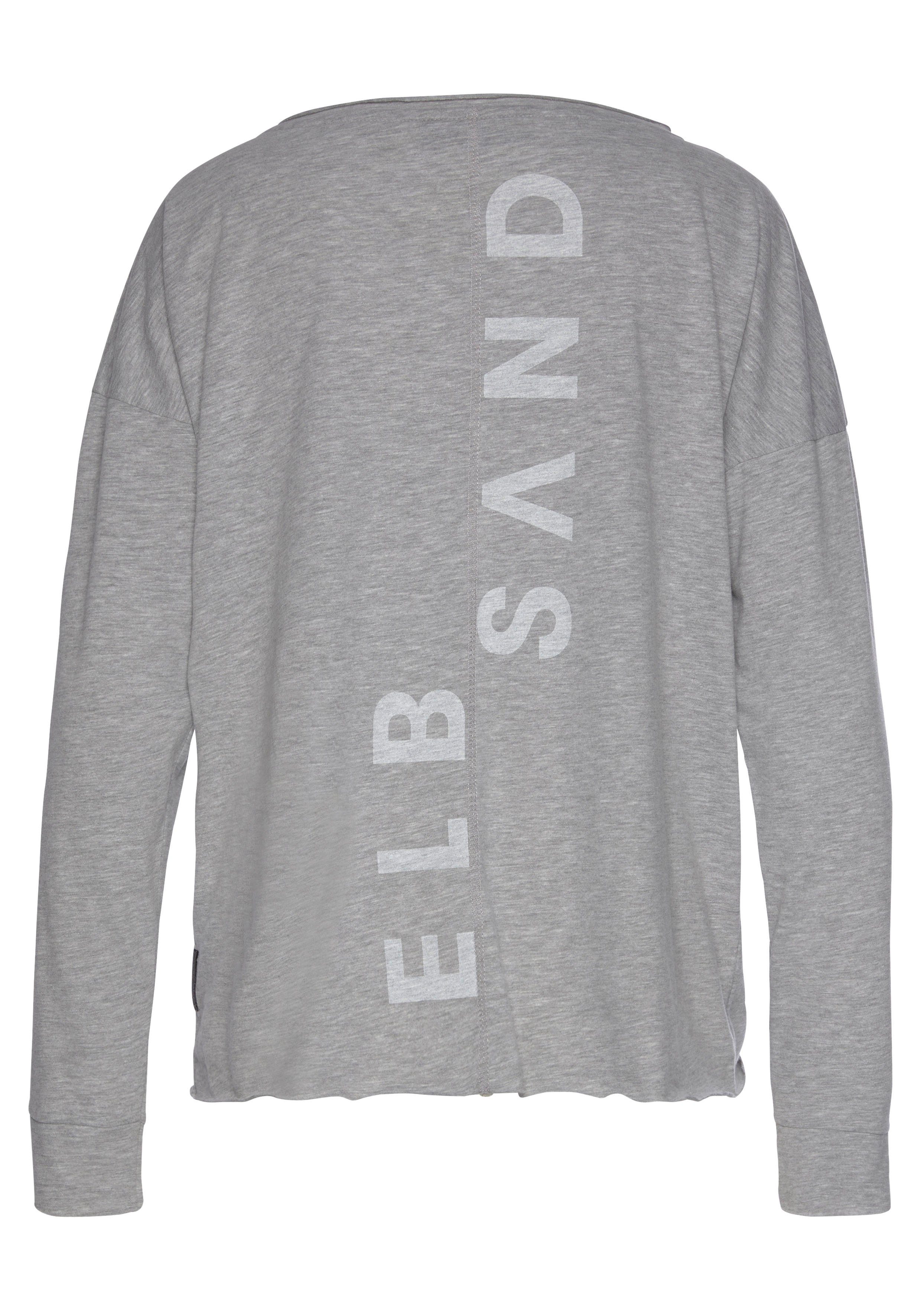 Elbsand Shirt met lange mouwen Eltje met logoprint op de rug, longsleeve van katoenmix