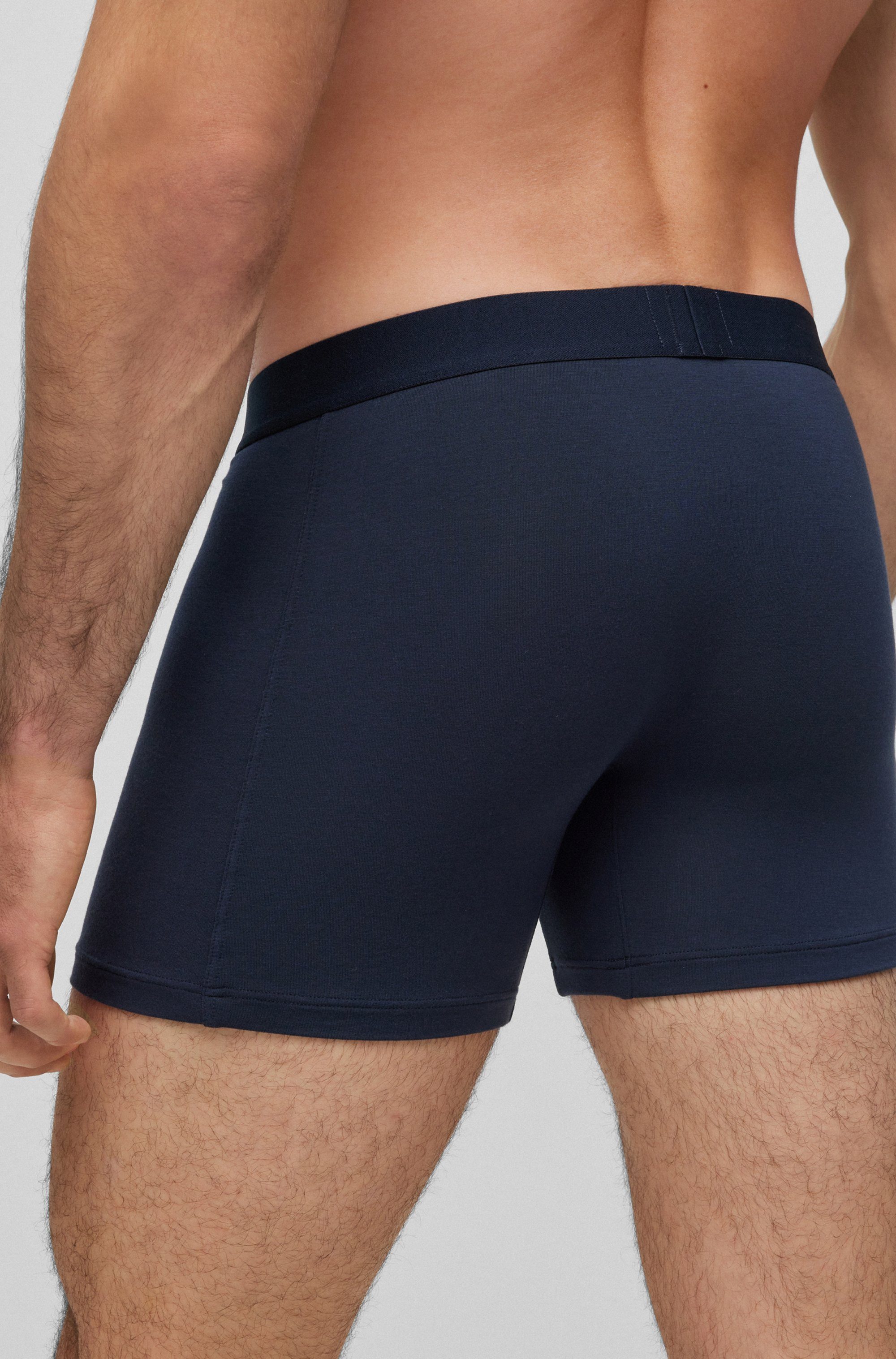 BOSS Boxershort BoxerBr 2P UltraSoft met tonale boss logo-elastisch tailleband (2 stuks, Set van 2)