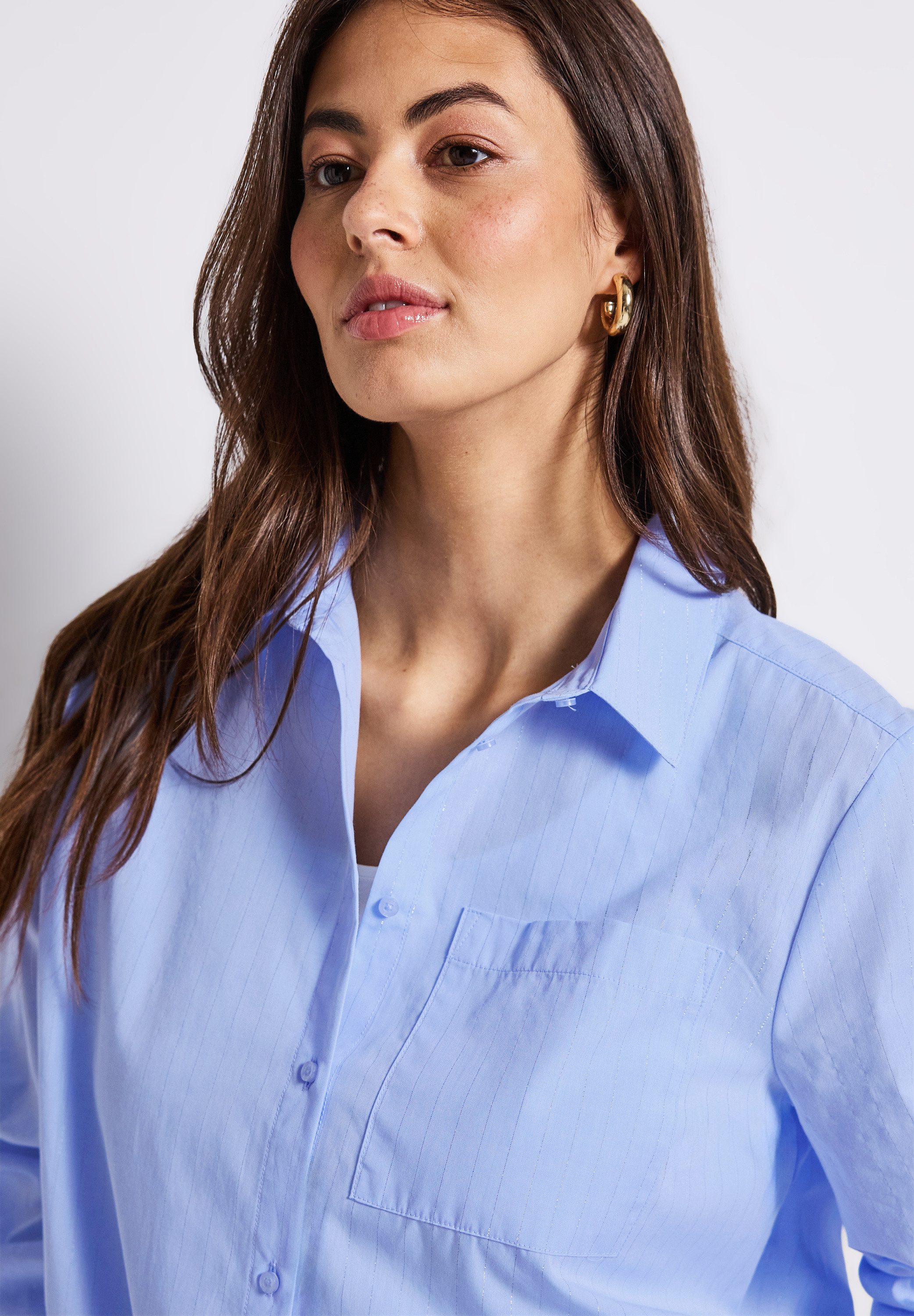 STREET ONE Overhemdblouse met borstzak
