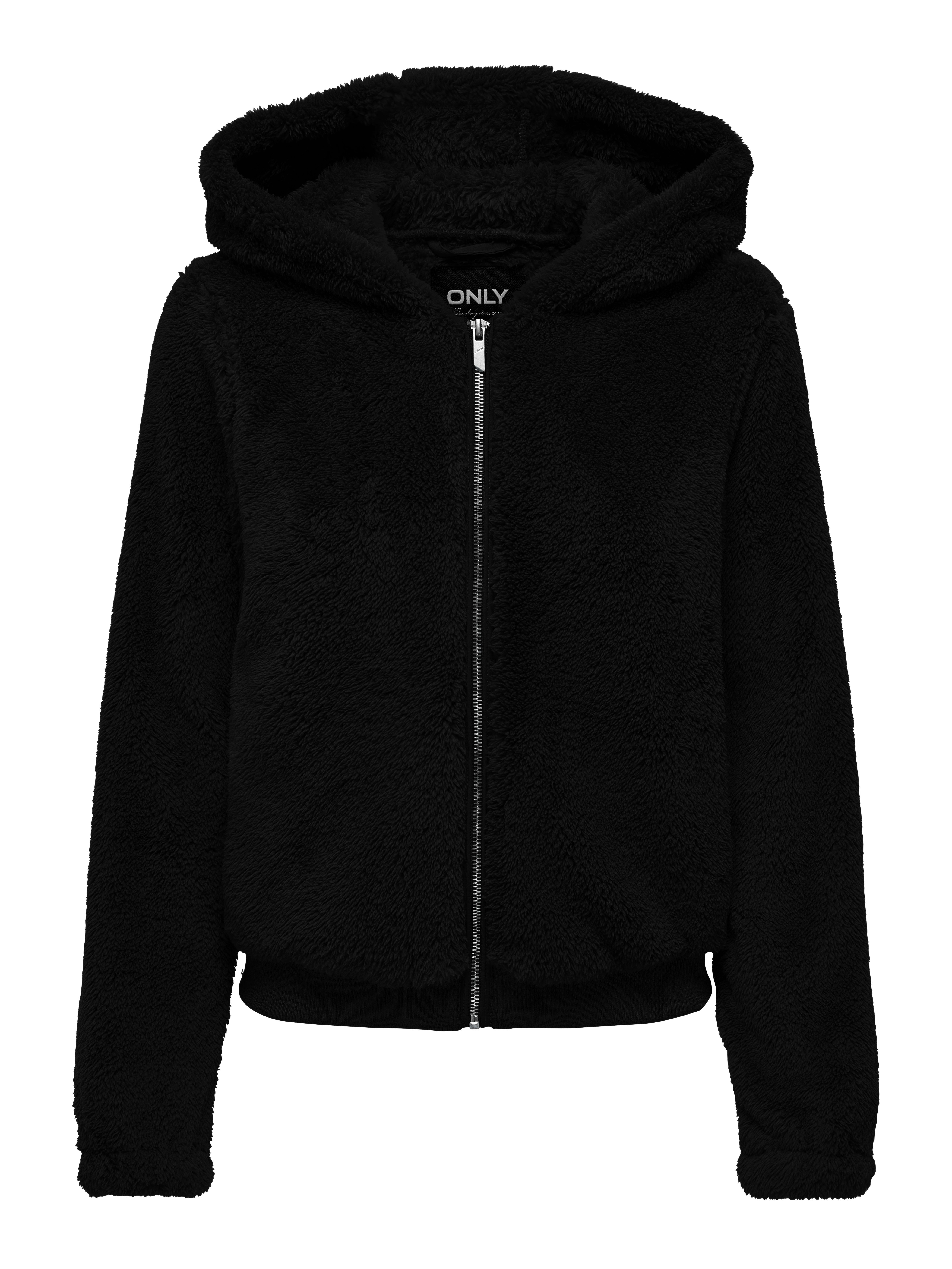 Only Pluche jas met capuchon ONLNEWANNA CONTACT SHERPA JKT OTW NOOS