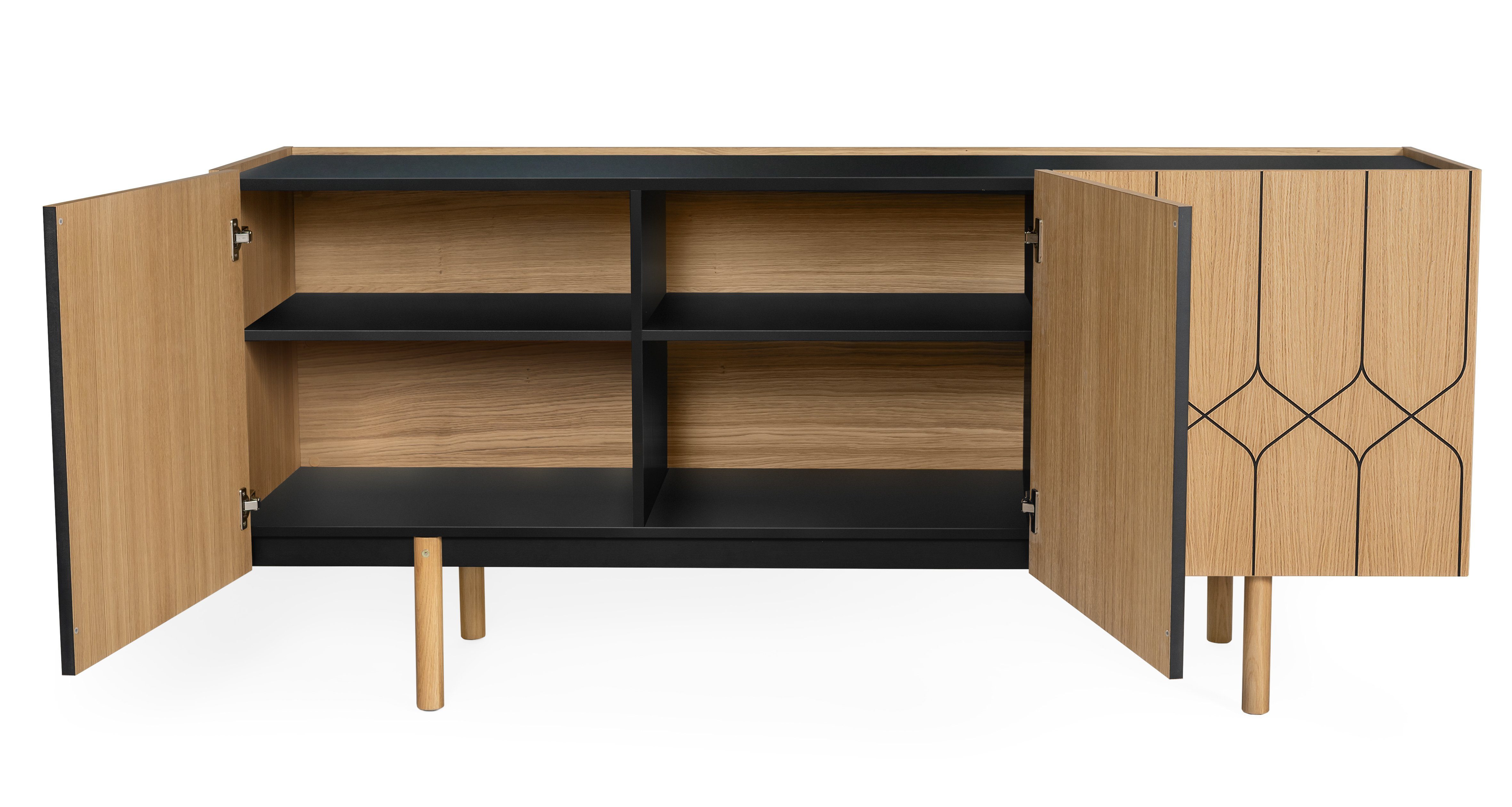Woodman Kast Houtfineer van eiken, Scandinavisch design