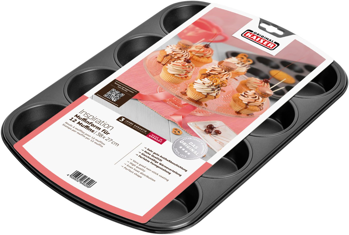 Kaiser Backformen Muffinvorm Inspiration voor 12 muffins of cupcakes, made in germany (1 stuk)