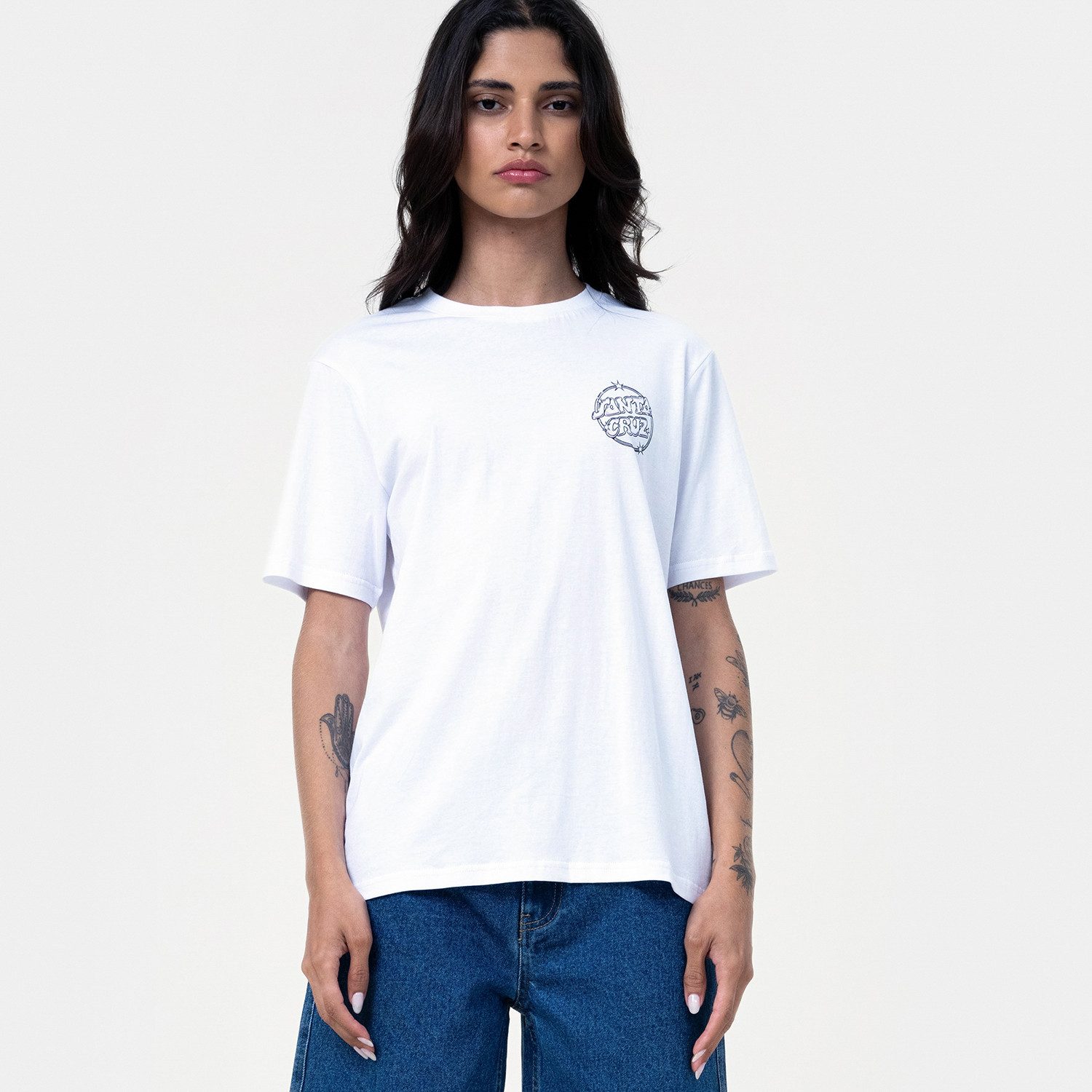 Santa Cruz T-shirt OFFSHORE DOT T-SHIRT (1-delig) dames tops maat S (8) wit