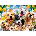 consalnet vliesbehang selfies honden in verschillende maten bruin
