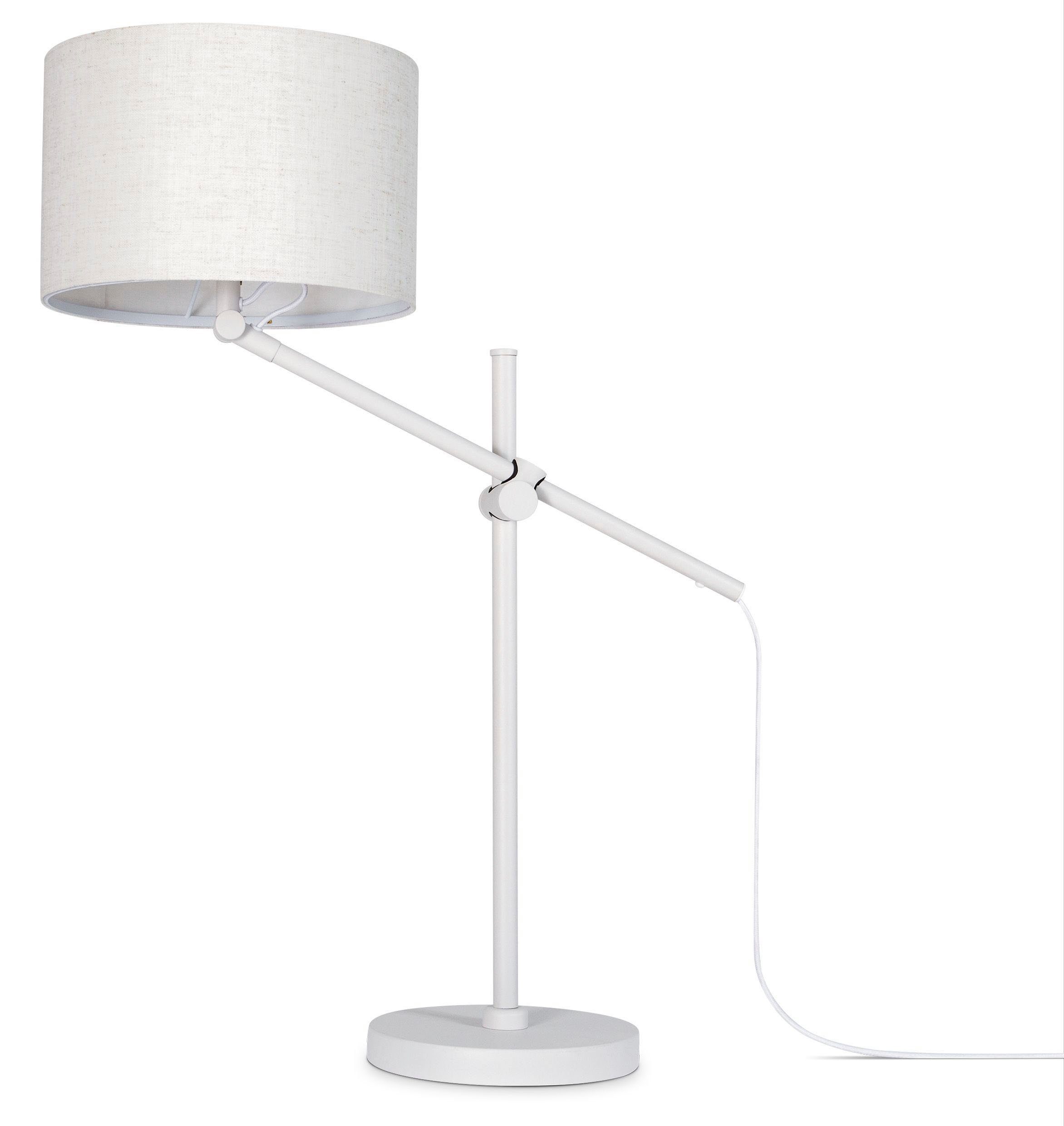 Paco Home Tafellamp Tom met compatibele dimmer en lichtbron tafellampen wit