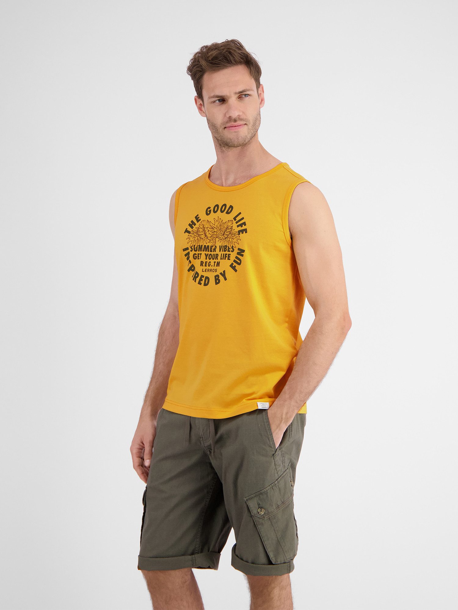 Lerros Muscle-shirt LERROS tanktop voor heren, met borstprint