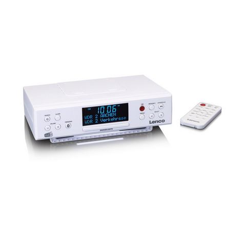 DAB+-FM Keukenradio met Bluetooth®, LED-verlichting en timer Lenco KCR-190WH Wit