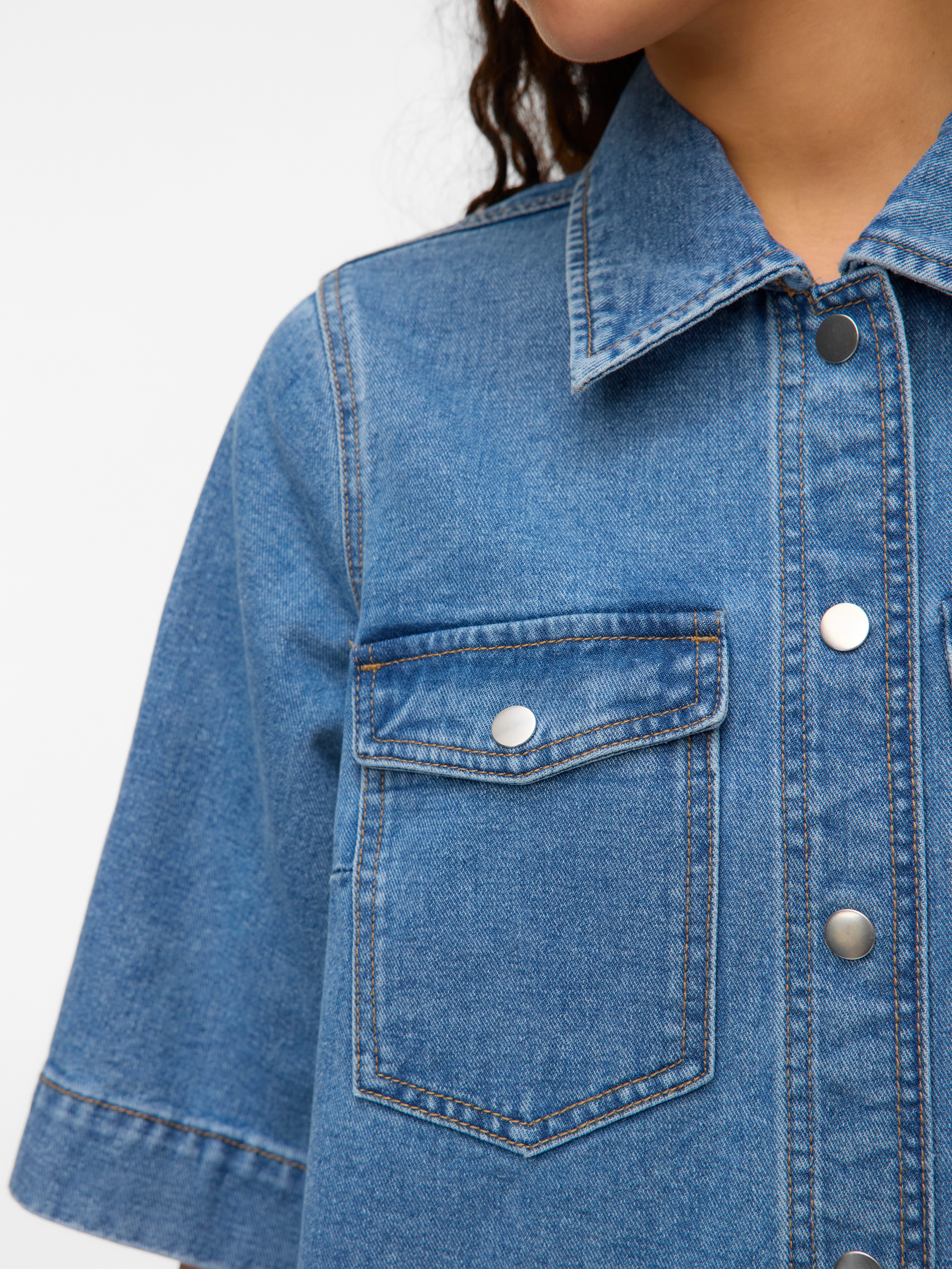 Vero Moda Jeans jurk VMFENJA 2/4 SHORT DENIM DRESS GA NOOS