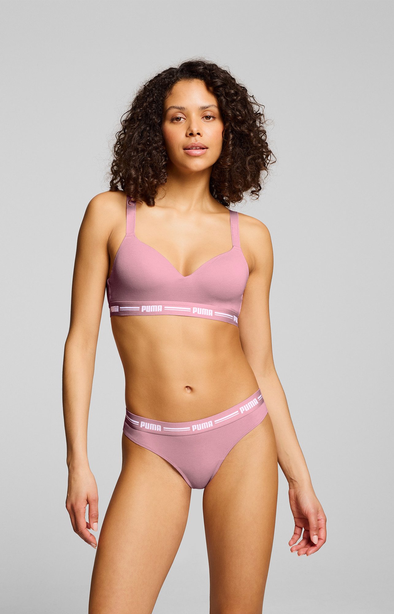 PUMA String PUMA WOMEN STRING 2P met smalle elastische logo-tailleband (Set van 2)