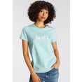 levi's t-shirt the perfect tee met levi's-opschrift blauw
