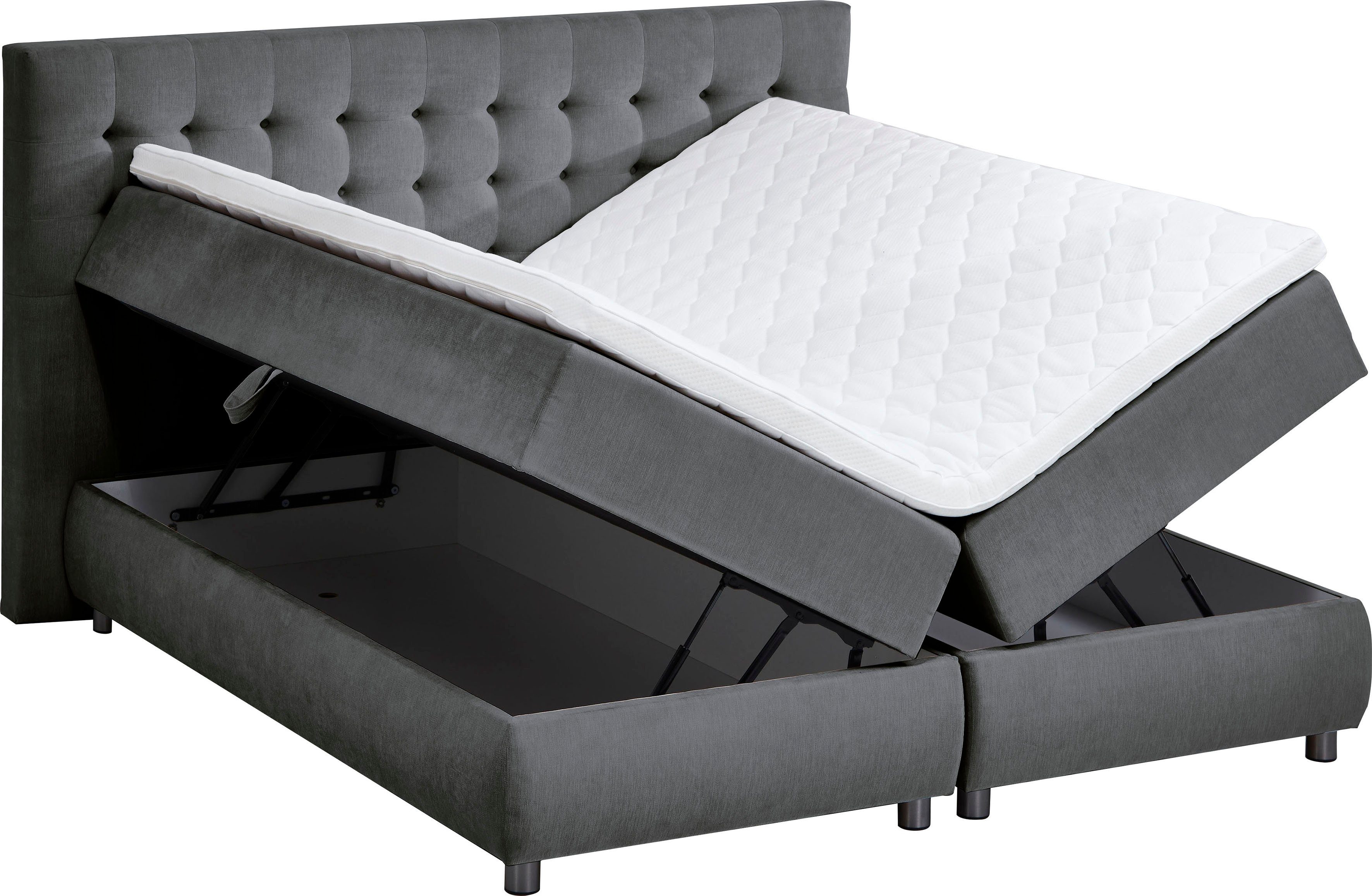 ATLANTIC home collection Boxspring TINA met bedkist en topmatras, ook in extra lang
