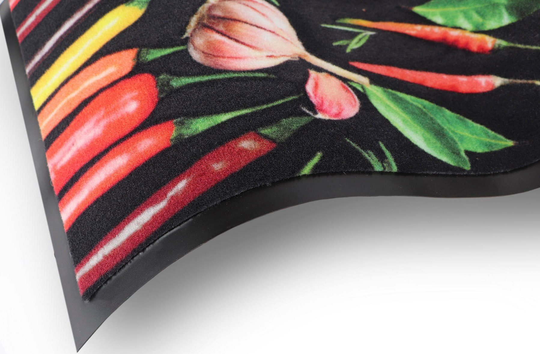 Primaflor-Ideen in Textil Keukenloper CHILI HERBS Chili-kruiden motief, afm. 50x150 cm, antislip, keuken
