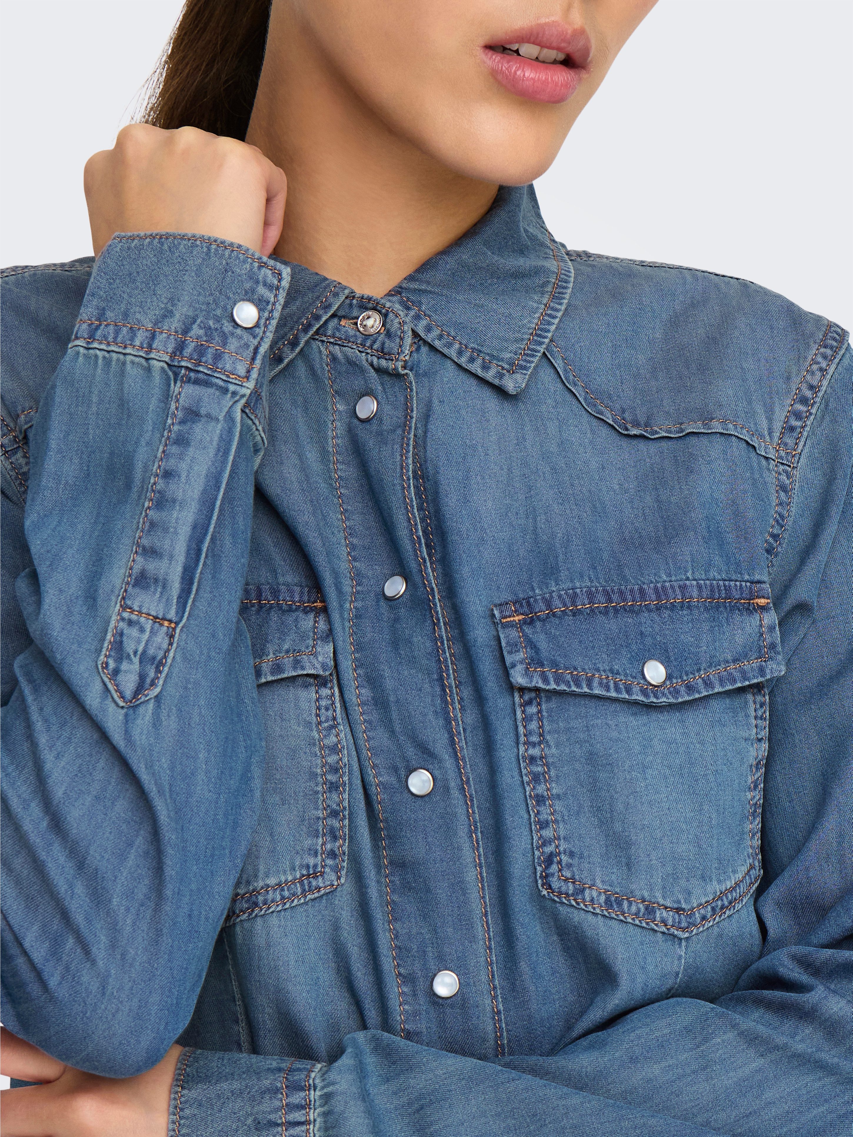 Only Jeans blouse ONLALICE REG SHIRT DNM BOX AKM