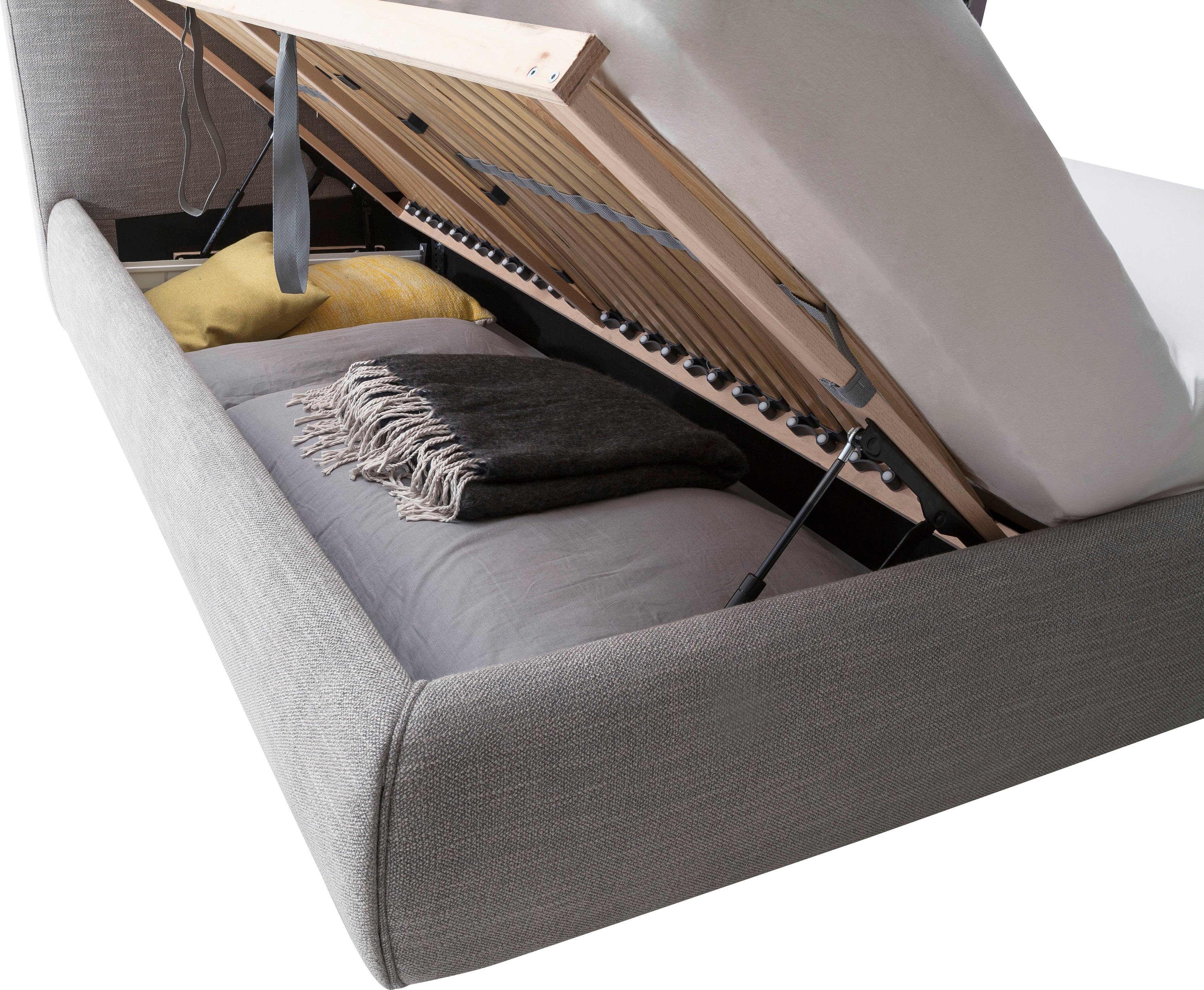 meise.möbel Gestoffeerd bed Atesio Naar keuze met lattenbodem, matras en bedkist