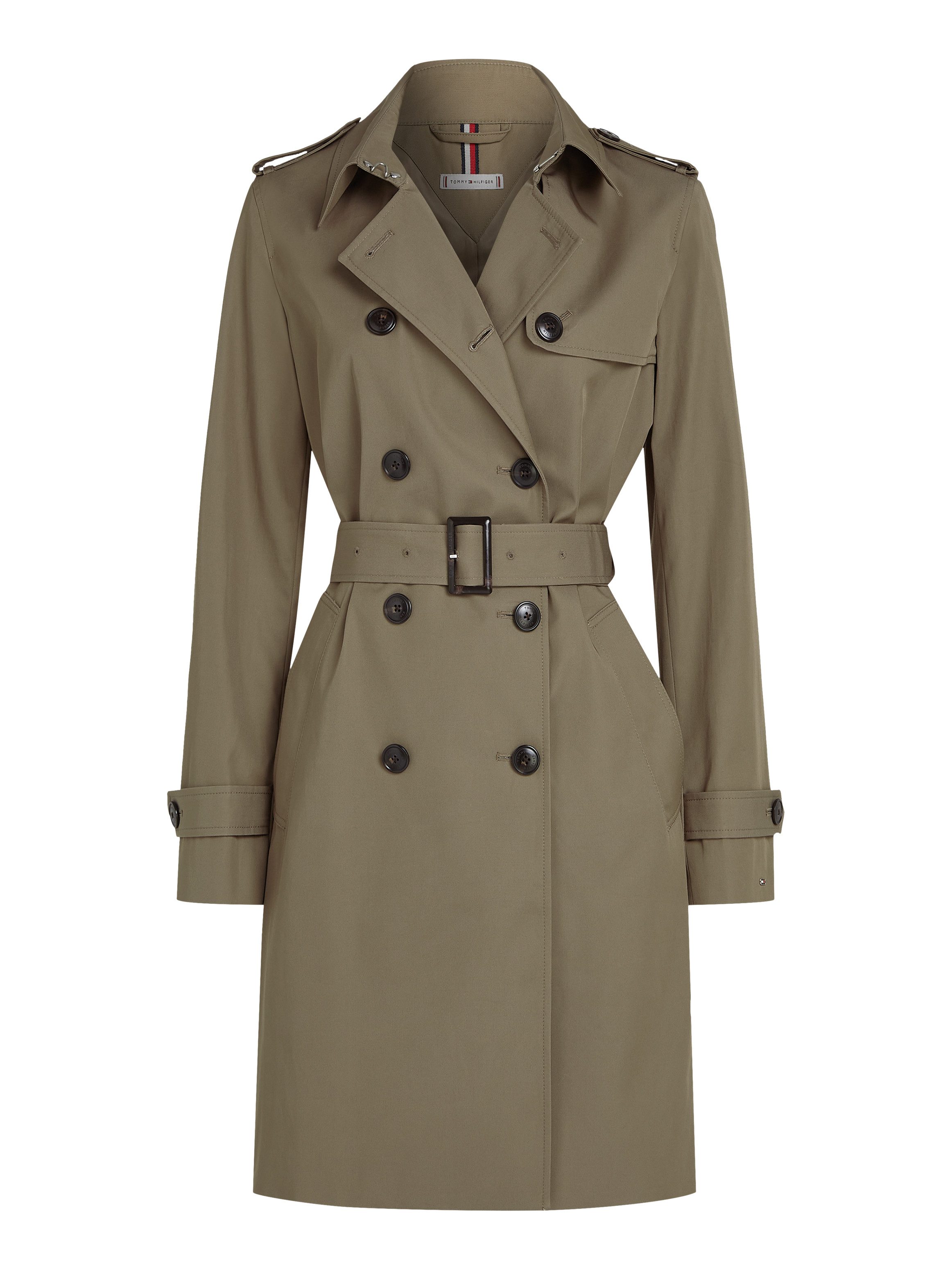 Tommy Hilfiger Trenchcoat COTTON DB SLIM FIT TRENCH met de kenmerkende trenchdetails