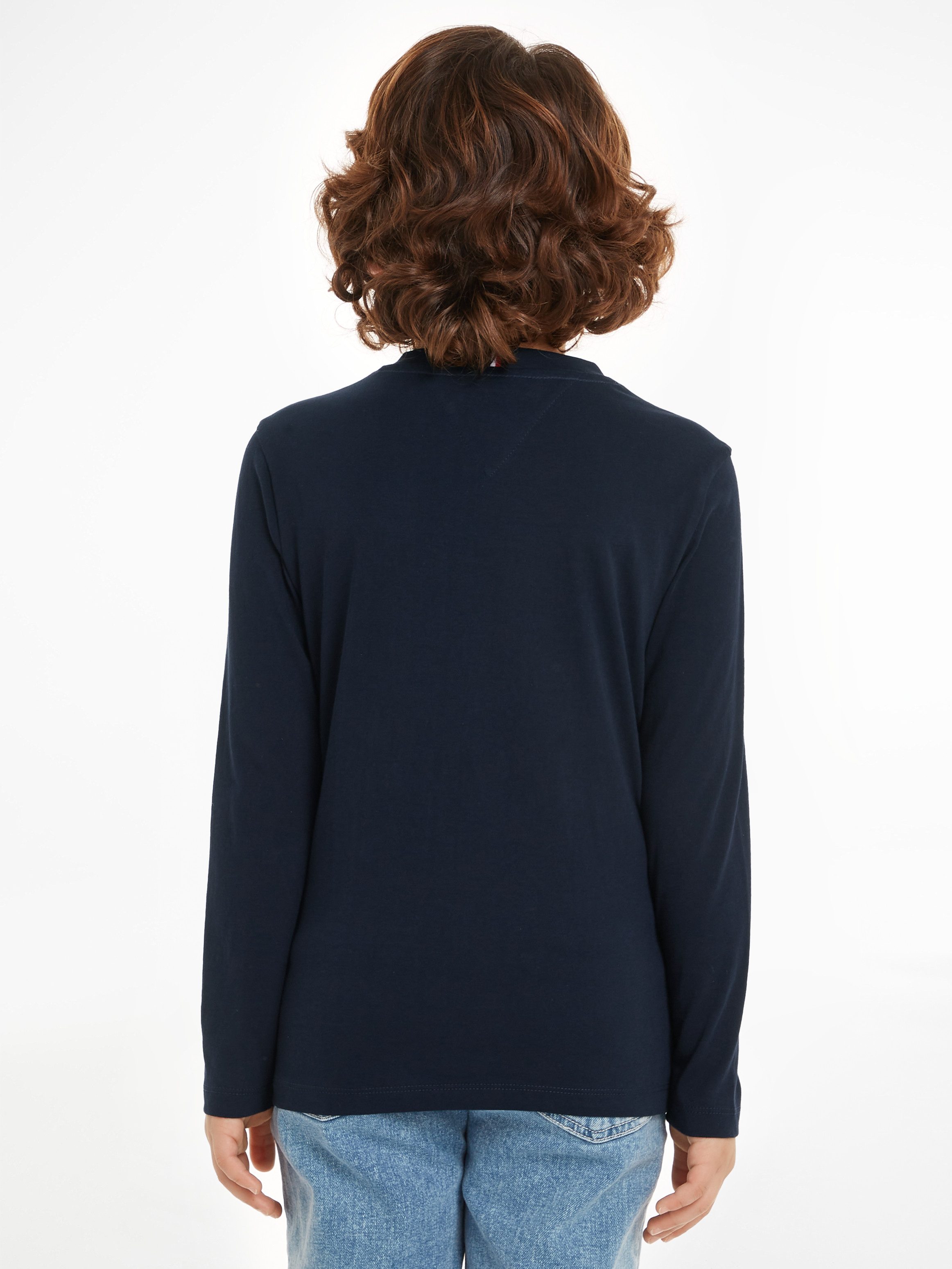 Tommy Hilfiger Shirt met lange mouwen MONOTYPE FLOCK REGULAR TEE LS Kinderen tot 16 jaar met logo-opdruk