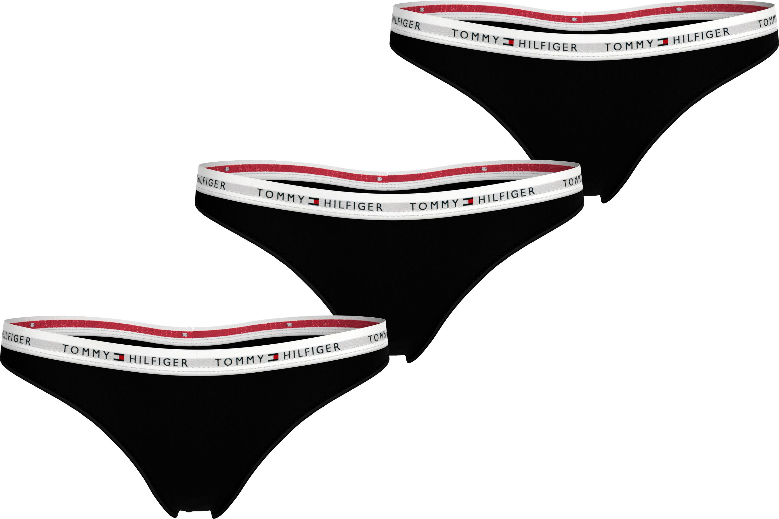 Tommy Hilfiger Underwear String met een logo-opschrift (3 stuks)