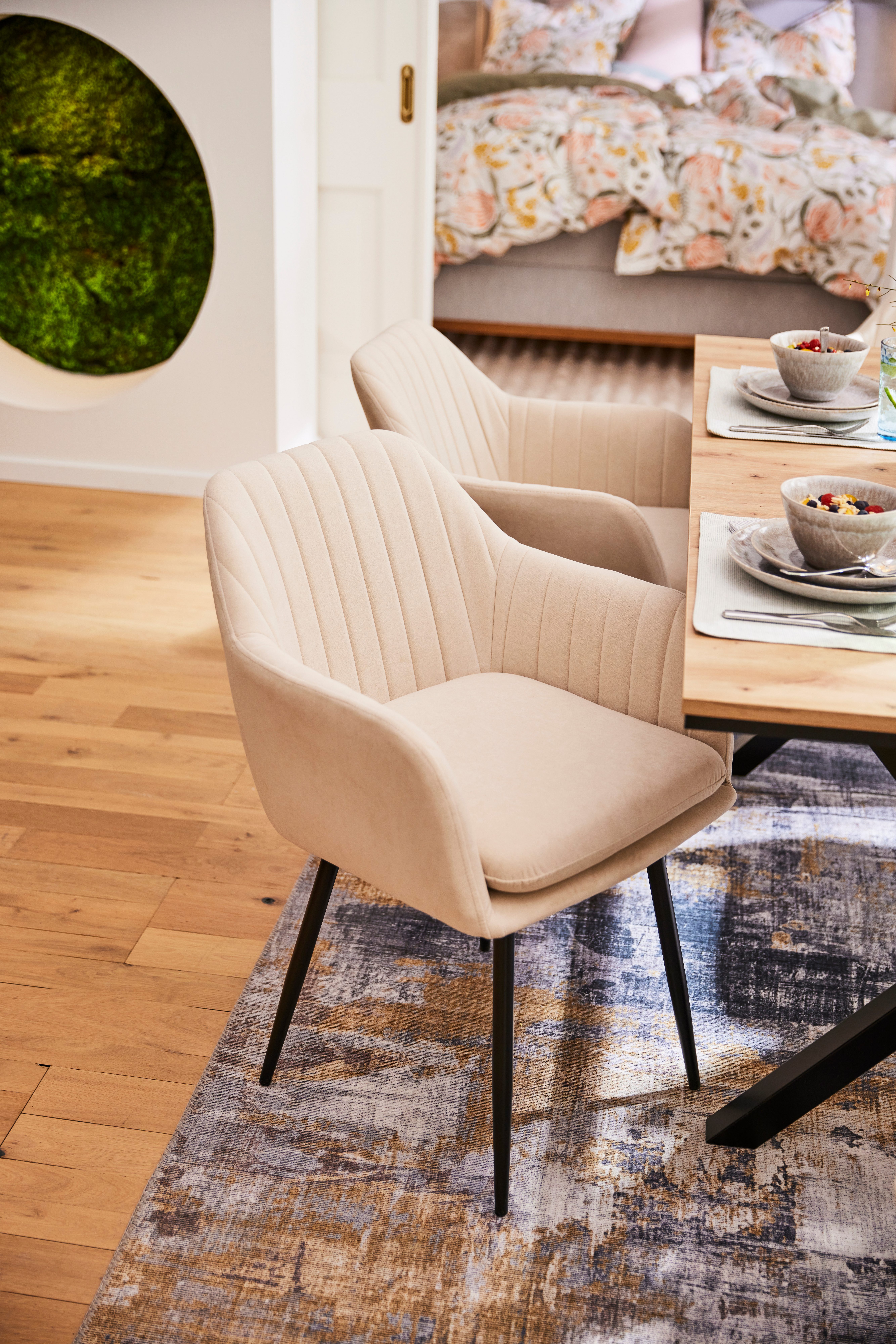 HELA Stoel met armleuningen Carla comfortabele fauteuil, kuipstoel (set)
