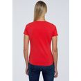 pepe jeans shirt met korte mouwen new virginia in klassiek basic model met kleine logo-print rood