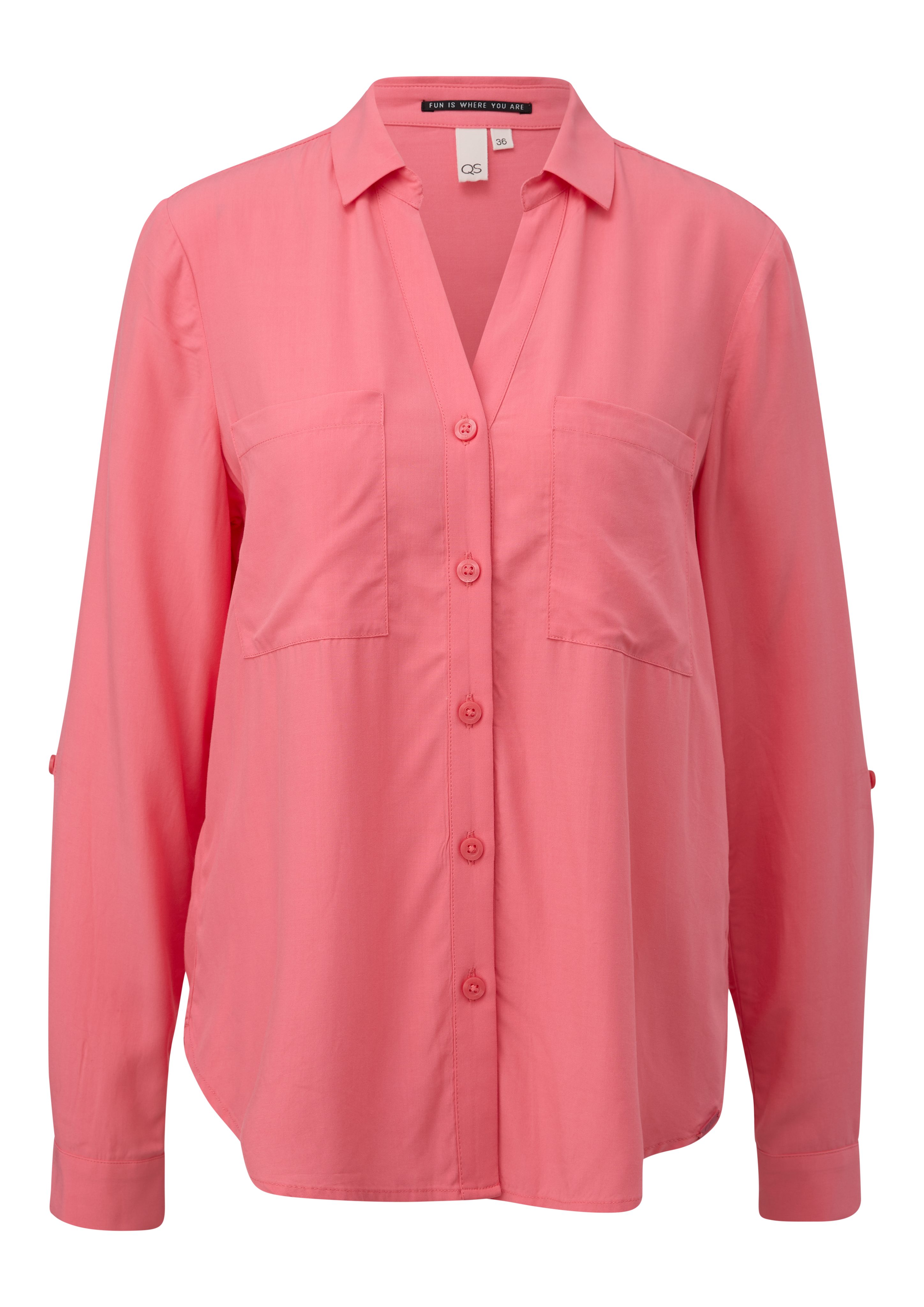 Q/S designed by Overhemdblouse met turn-upmouwen, nieuwe collectie