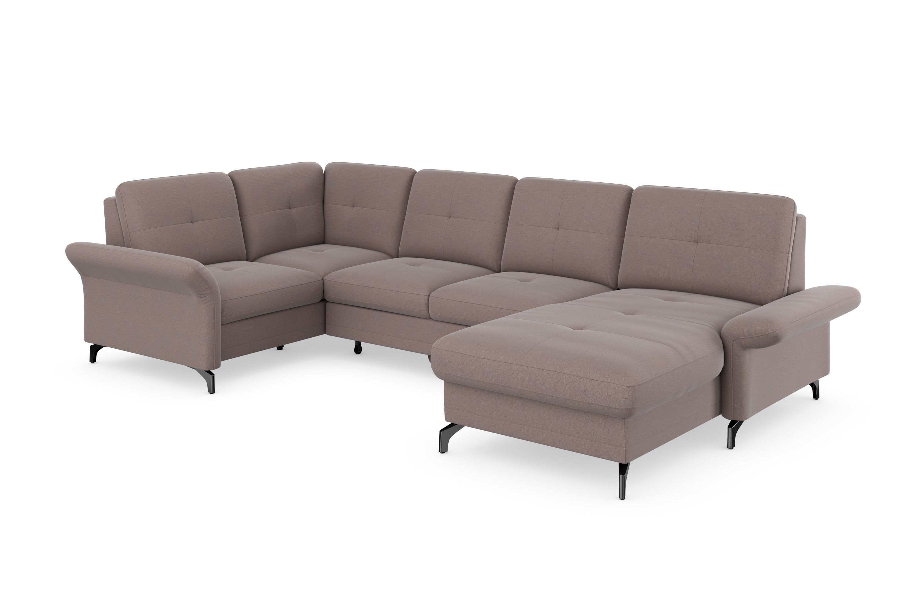 Places of Style Zithoek Calando U-vorm naar keuze met slaapfunctie, bedkist en armleuning