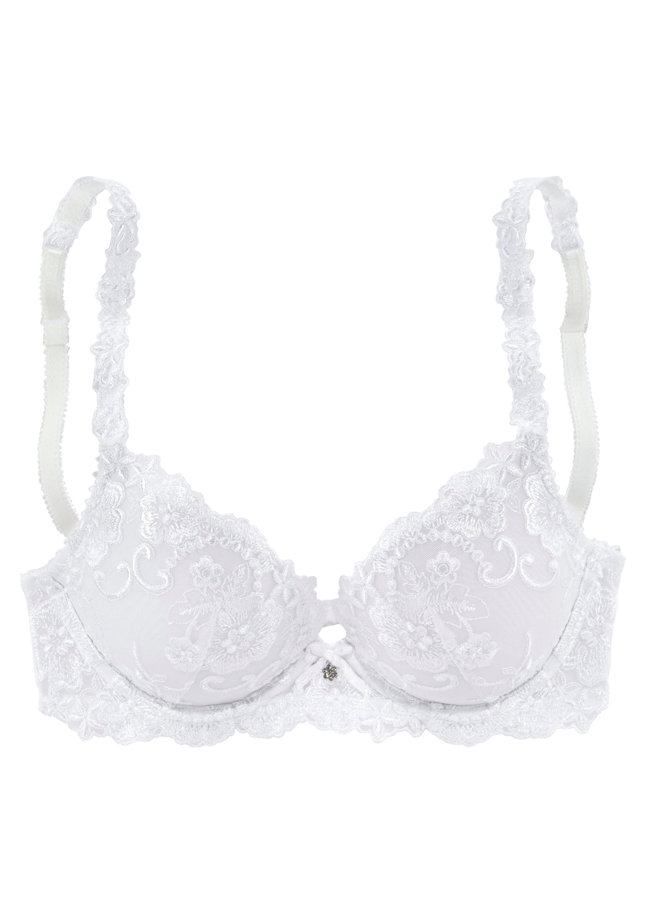 Lascana Push-up-bh WANDA met beugels, met prachtig geborduurd kant, lingerie