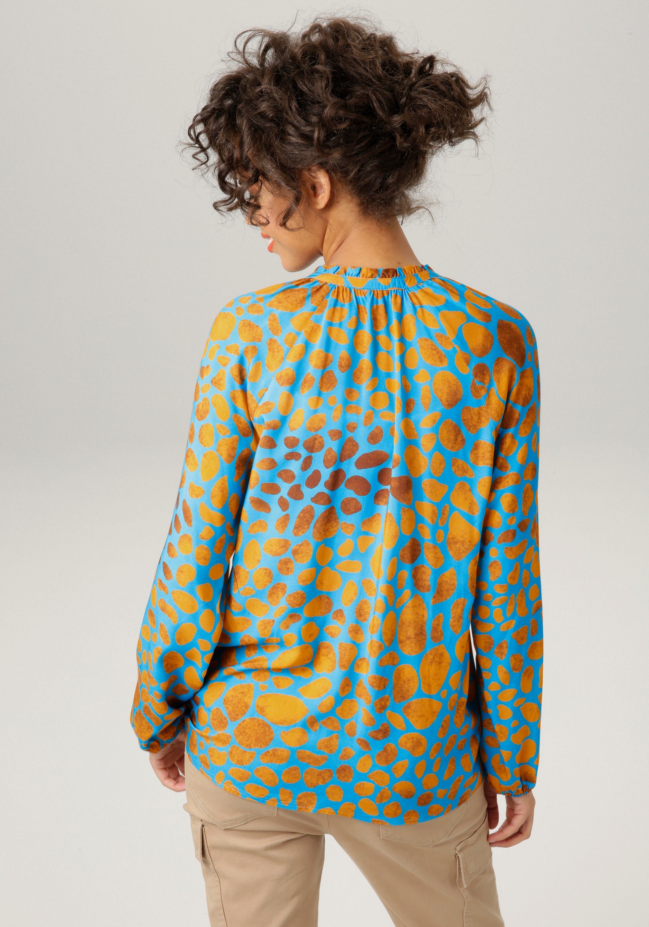 Aniston CASUAL Blouse zonder sluiting met interessante alloverprint