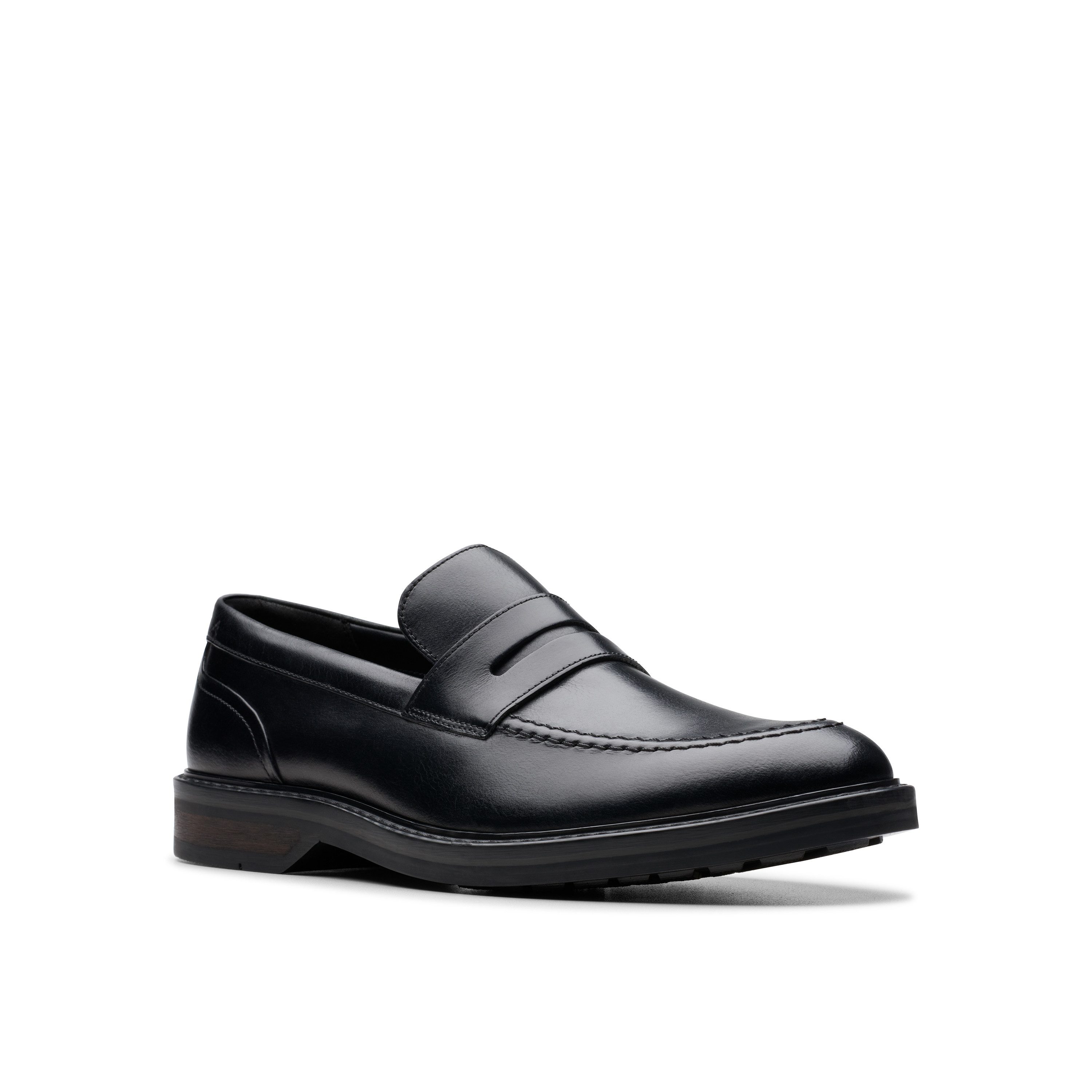 Clarks Loafers Aldwin Step Slipper, business schoen, kostuum schoen met blokhak