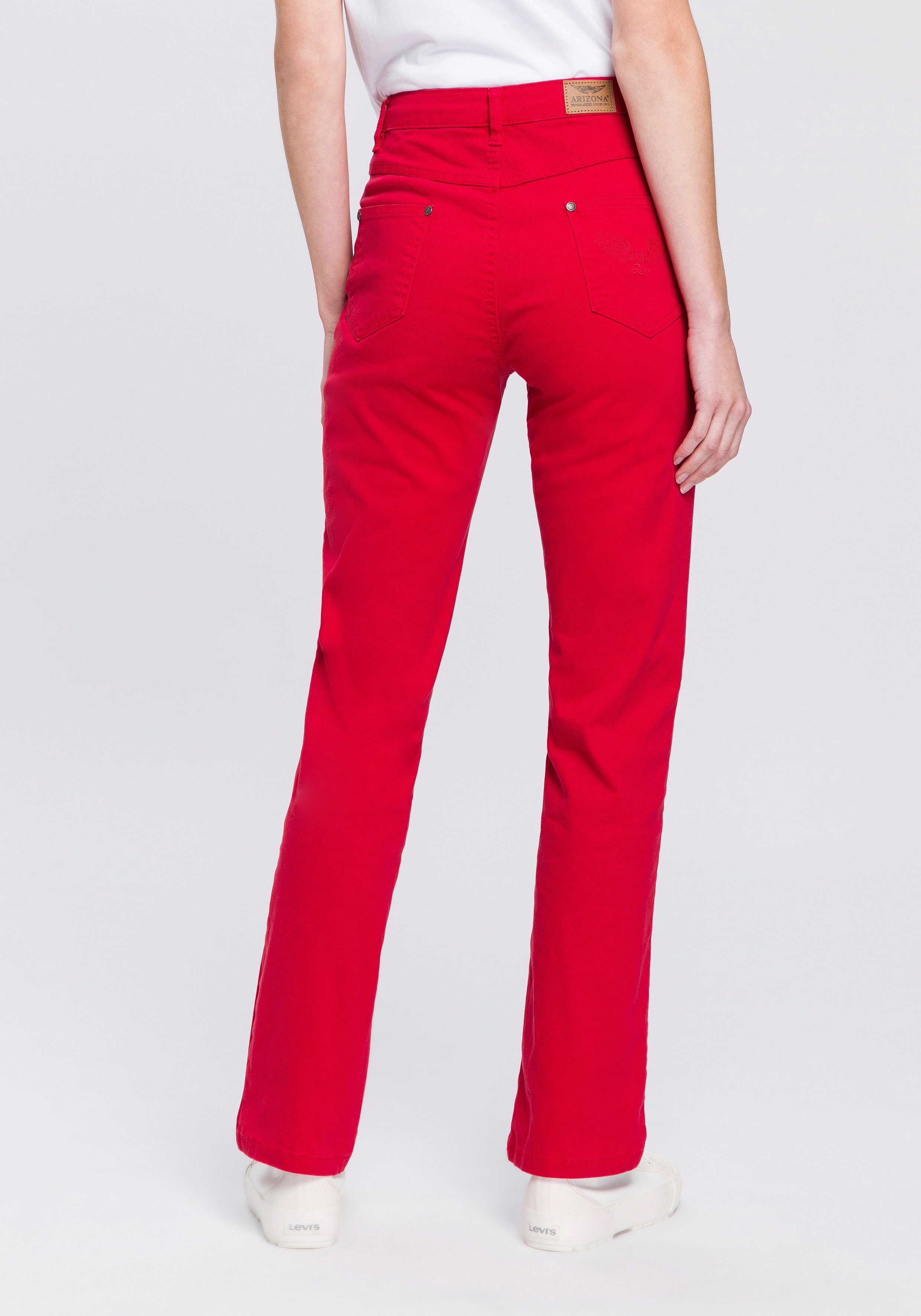 arizona rechte jeans comfort fit rood