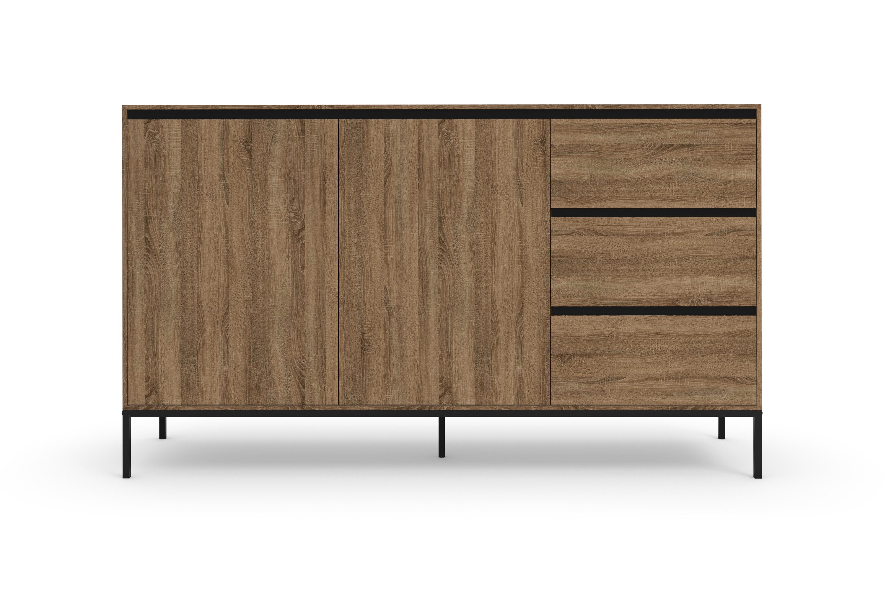 INOSIGN Dressoir Bari Commode met 2 deuren en 3 lades, breedte 140 cm
