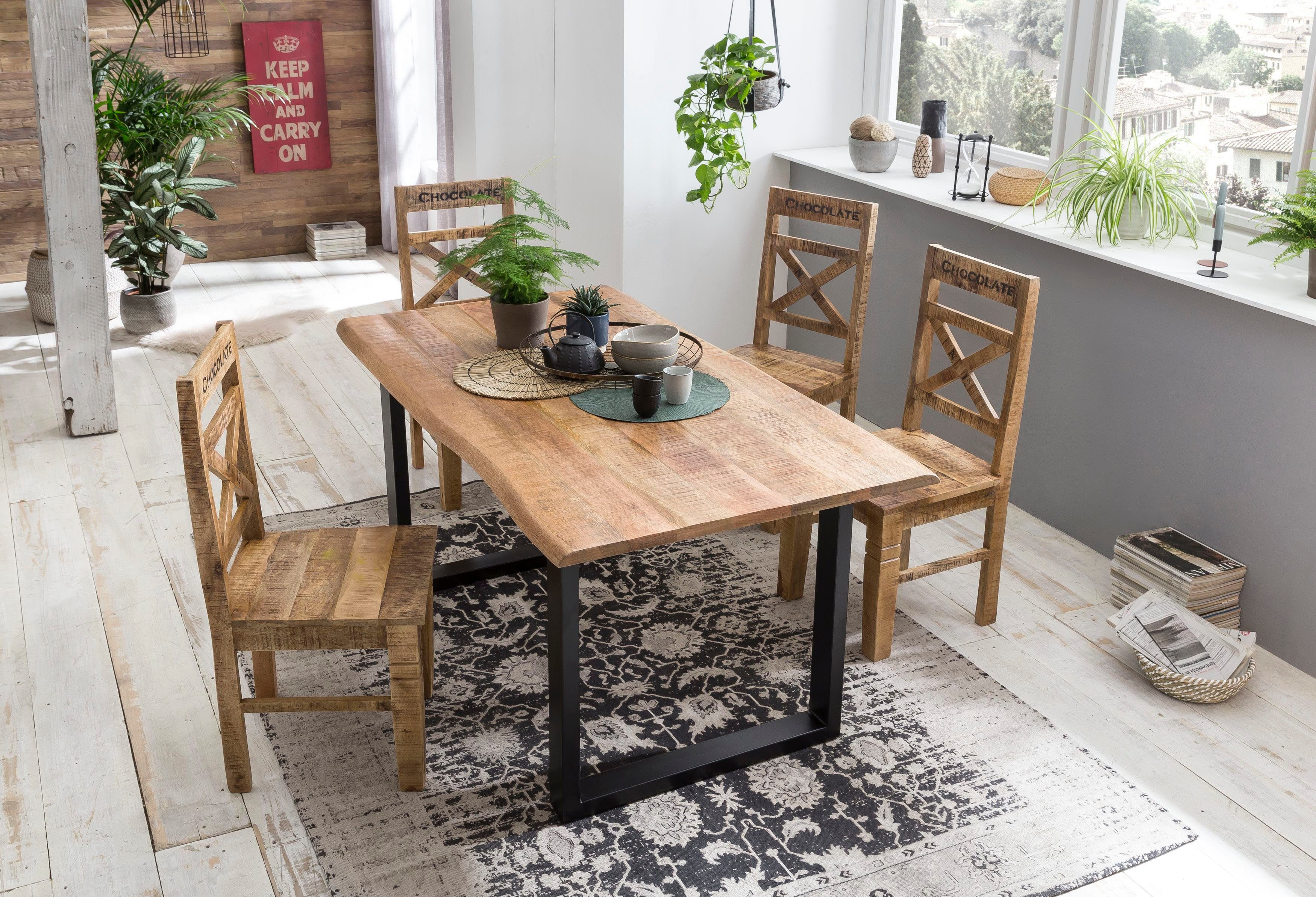 SIT Eettafel Massief mangohout