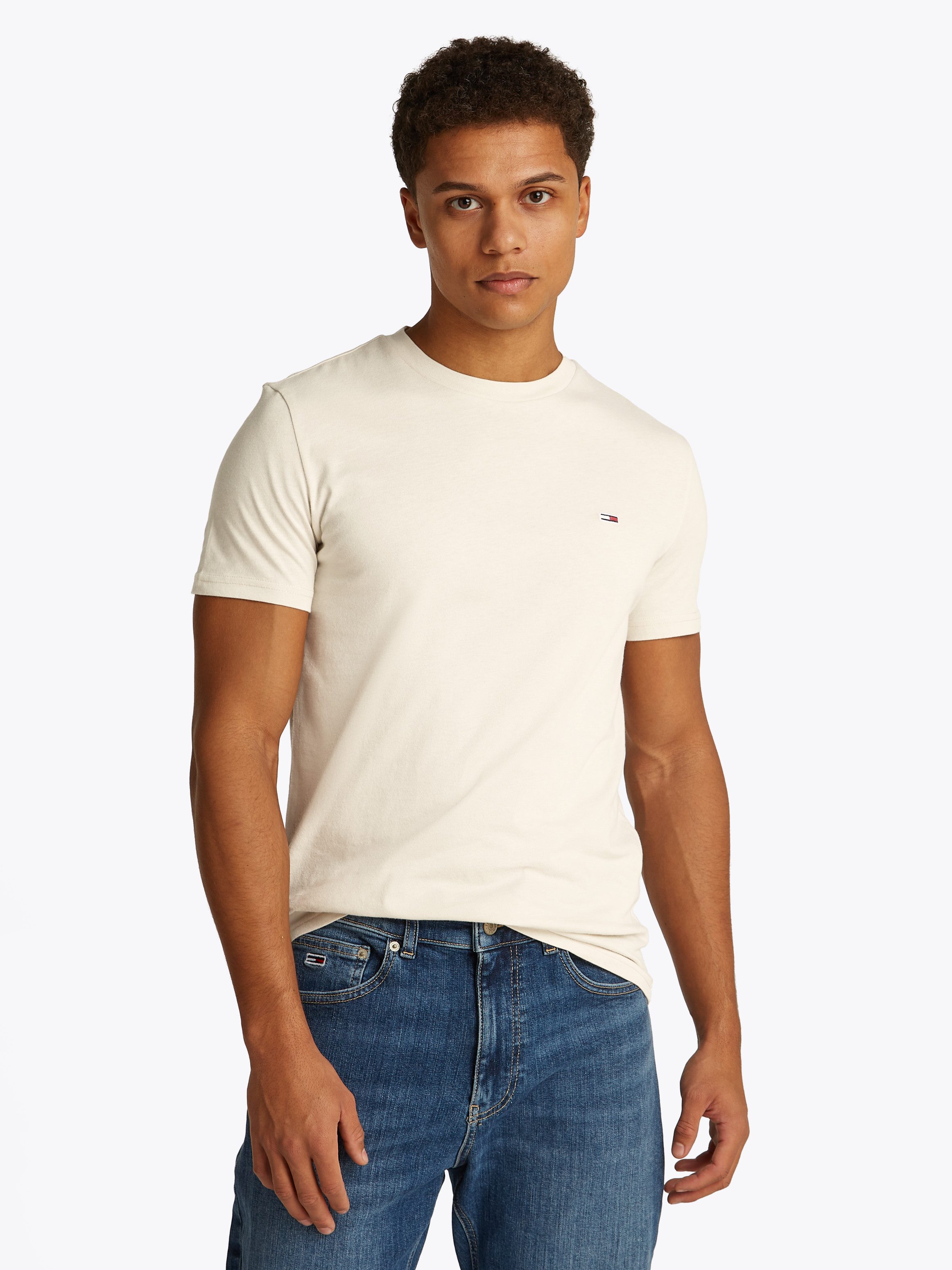 TOMMY JEANS Shirt met ronde hals TJM XSLIM 2PACK JERSEY TEE EXT (Set van 2)