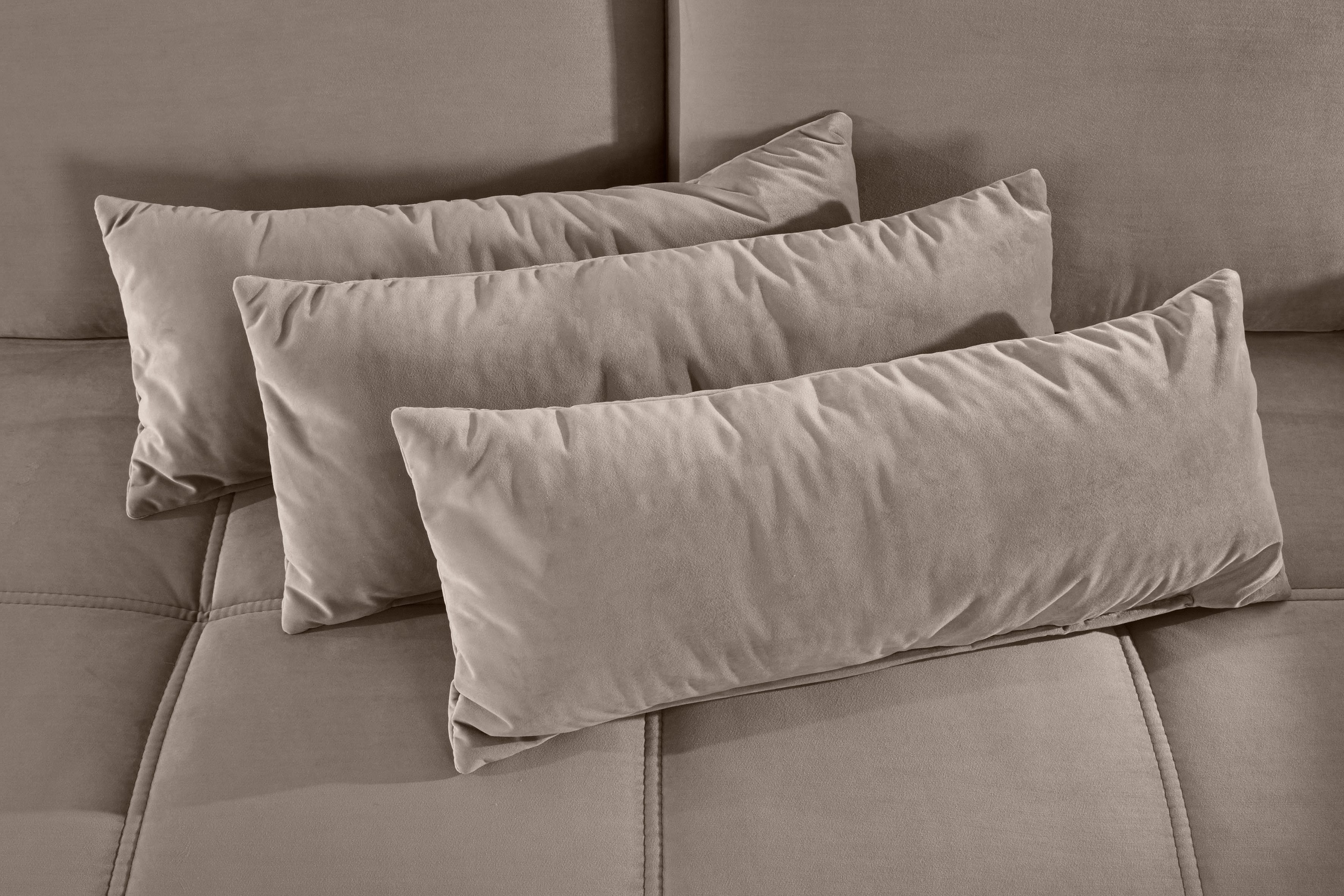 Places of Style Hoekbank Costello L-vorm, met zitdiepteverstelling, armleuningverstelling en