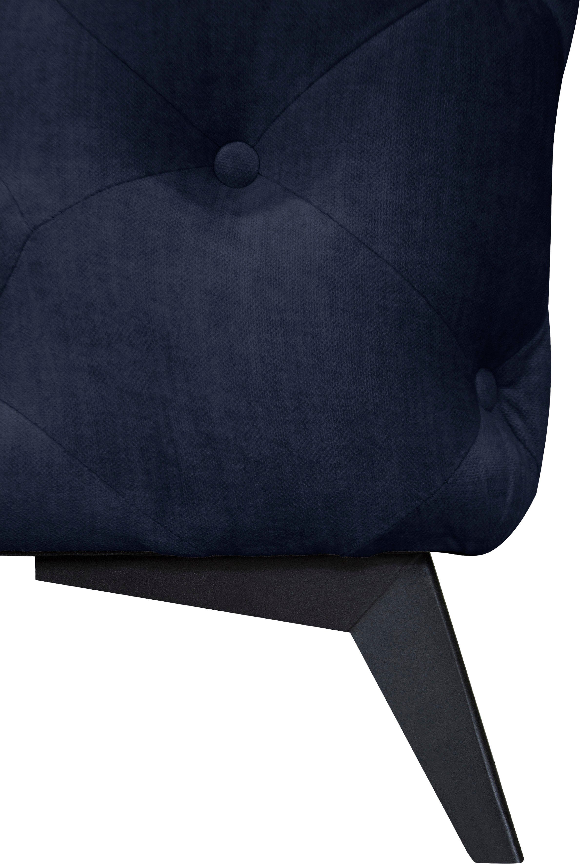 Leonique Chesterfield-bank Glynis L-vorm luxueuze capitonnage, moderne chesterfield look, kleur van de poten ter keuze