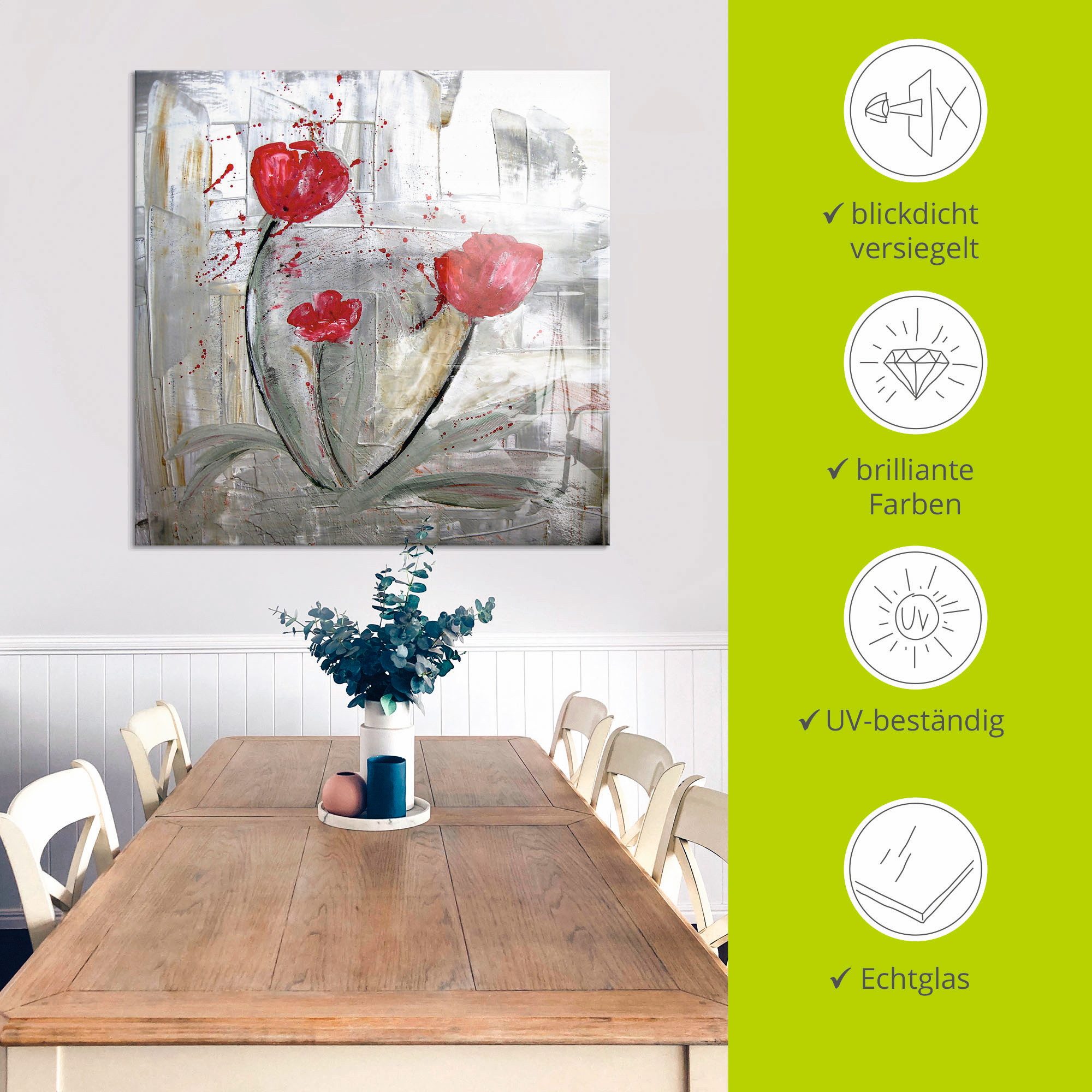 Artland Print op glas Familie in verschillende maten