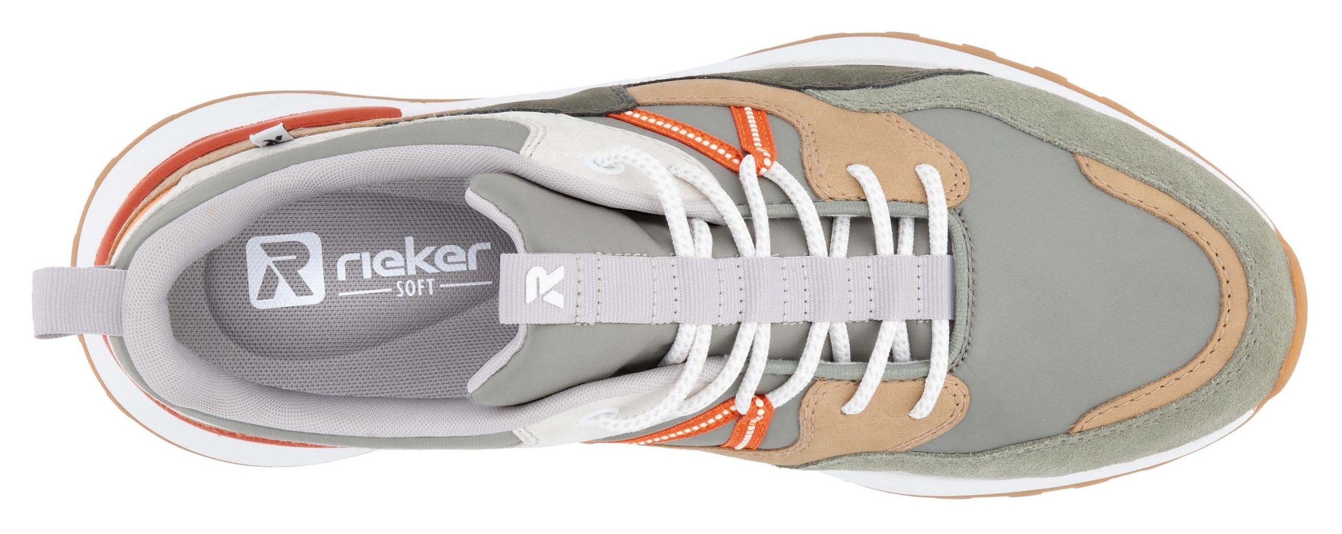 RIEKER Sport Slip-on sneakers Castello , lage schoen, vrijetijdsschoen, slip-in met uitneembare zachte inlegzool