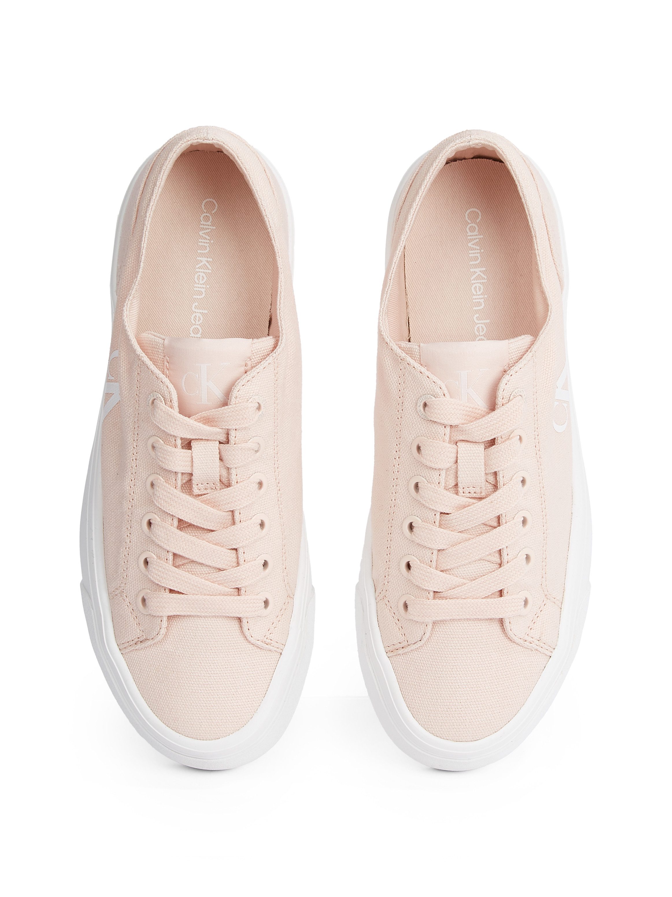 Calvin Klein Plateausneakers VULC FLATFORM LOW CV MG veterschoenen, vrijetijdsschoen, lage schoen met zijlogo