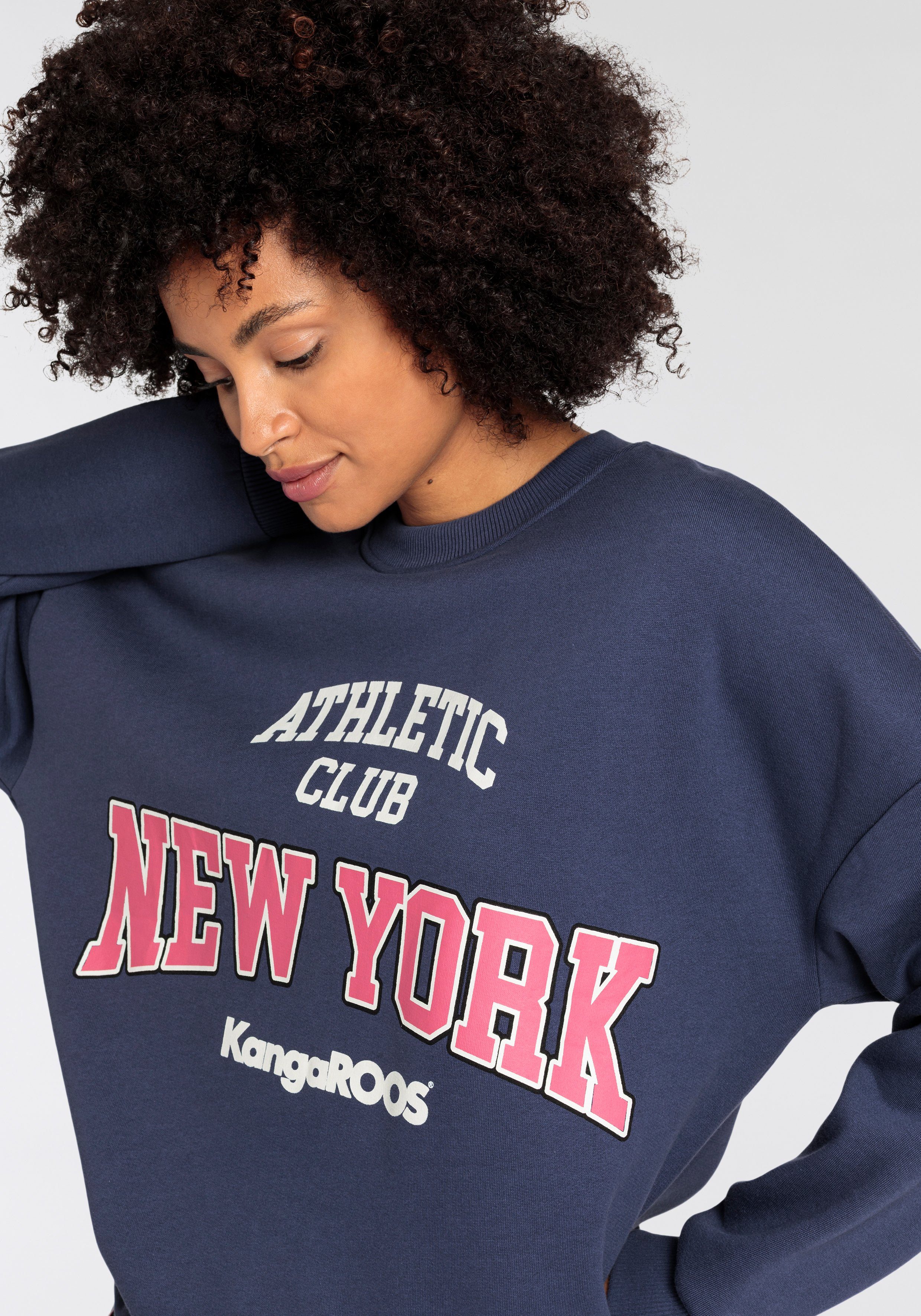 KangaROOS Sweatshirt met groot logo in college-stijl