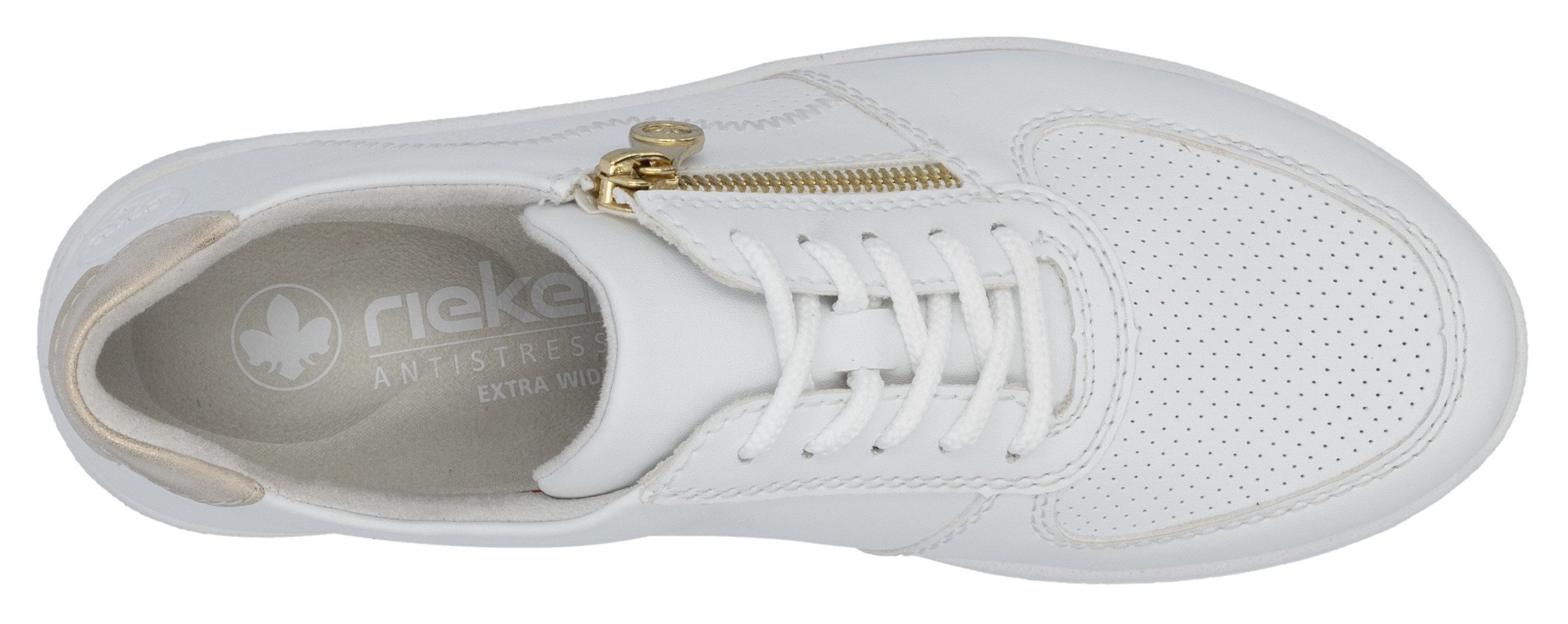 Rieker Plateausneakers , lage schoen, veterschoen, vrijetijdssneaker met ritssluiting