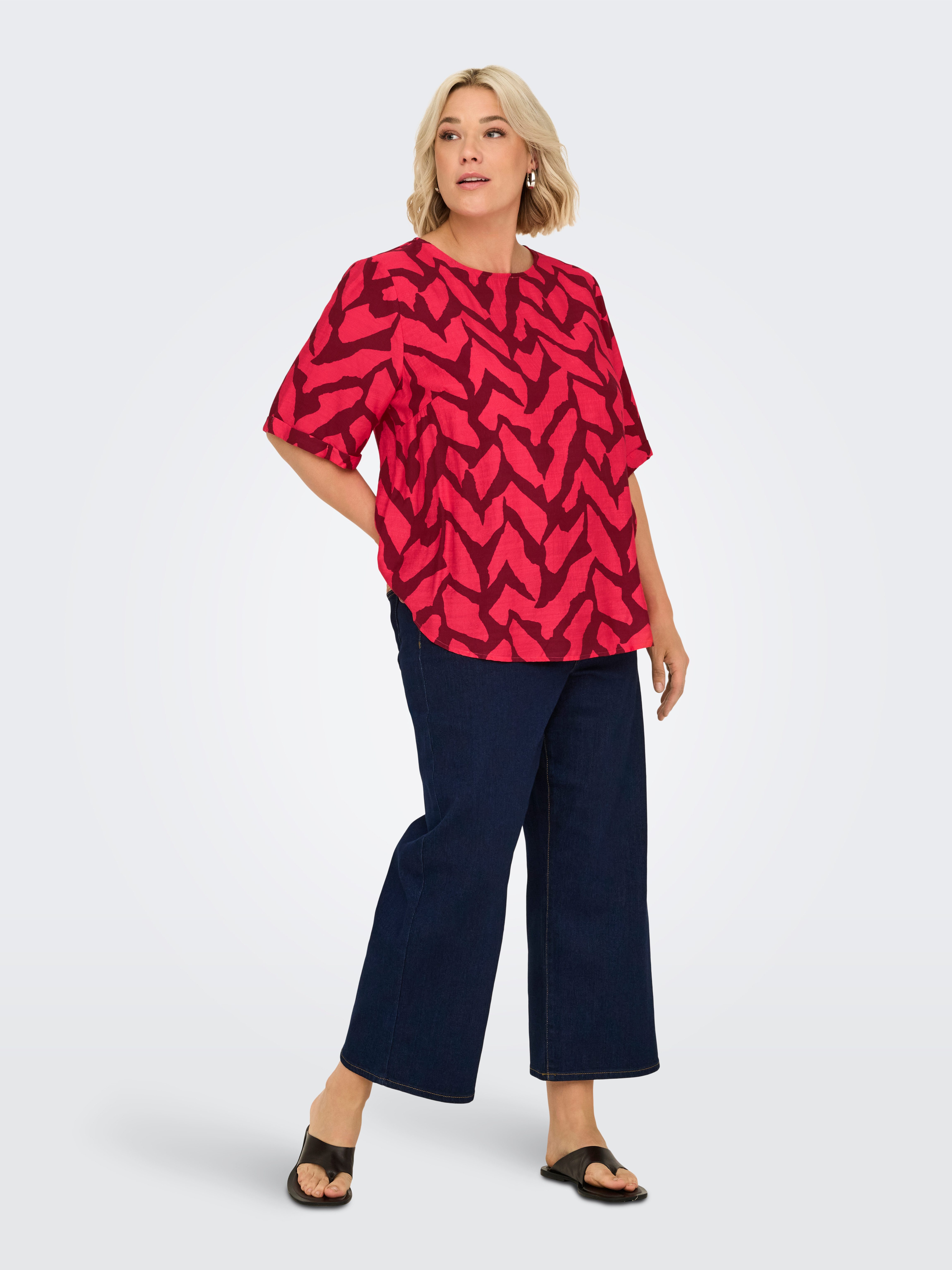 ONLY CARMAKOMA Shirtblouse CARBERIET SS TOP AOP