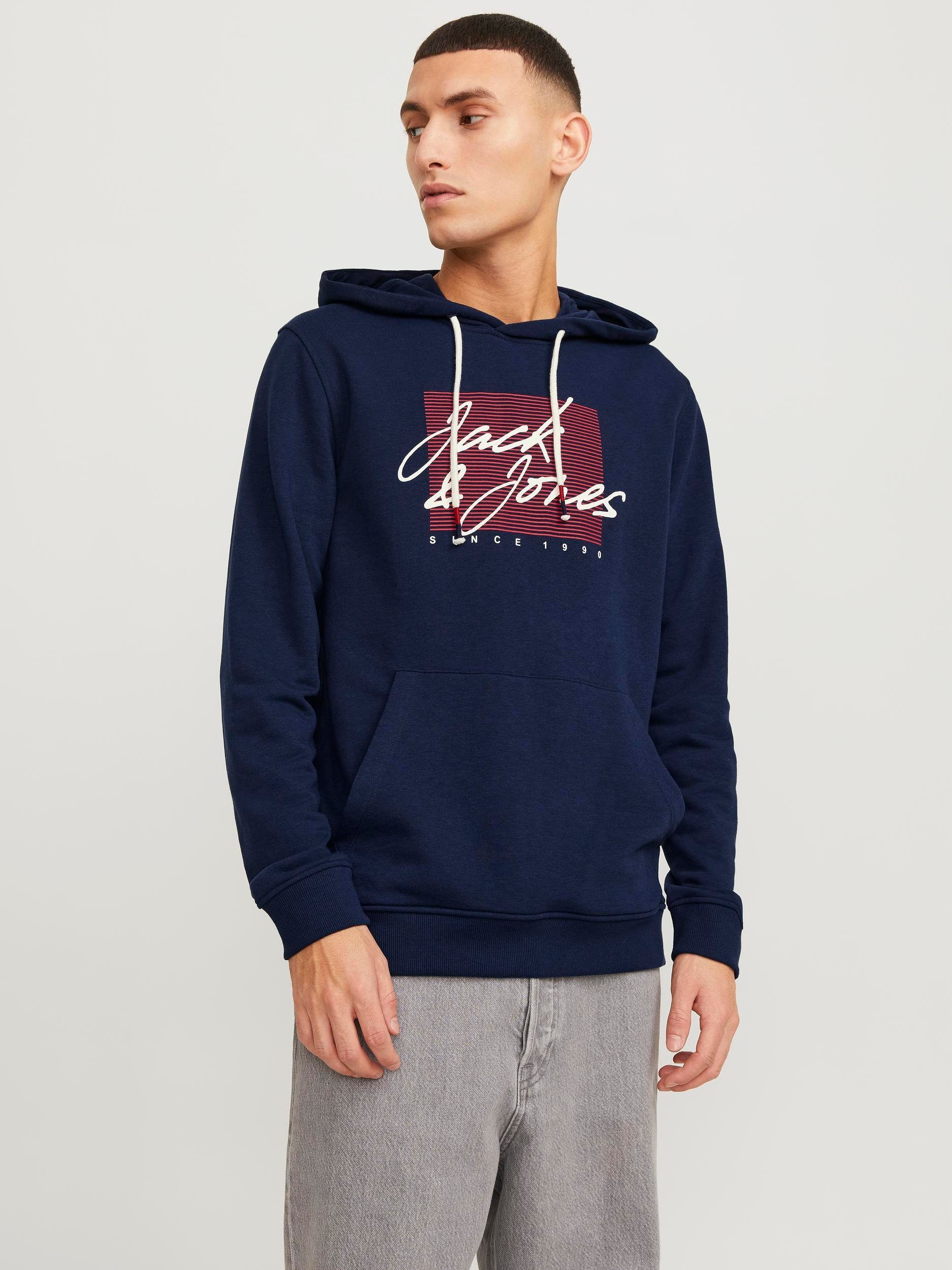 Jack & Jones Hoodie JJZURI SWEAT HOOD LN heren sweaters maat XS blauw