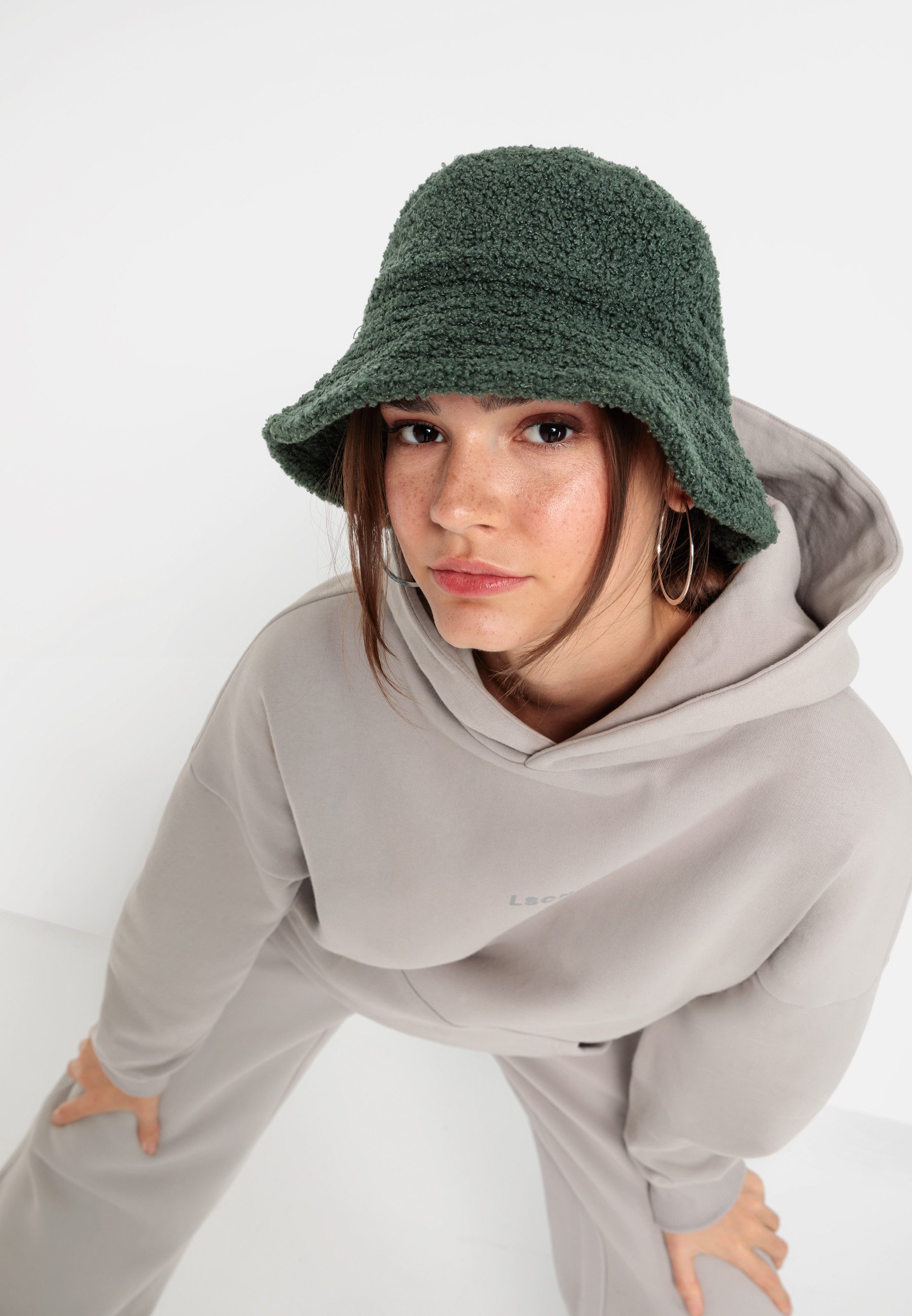 LSCN by LASCANA Vissershoed Outdoorhoed bucket hat van teddy