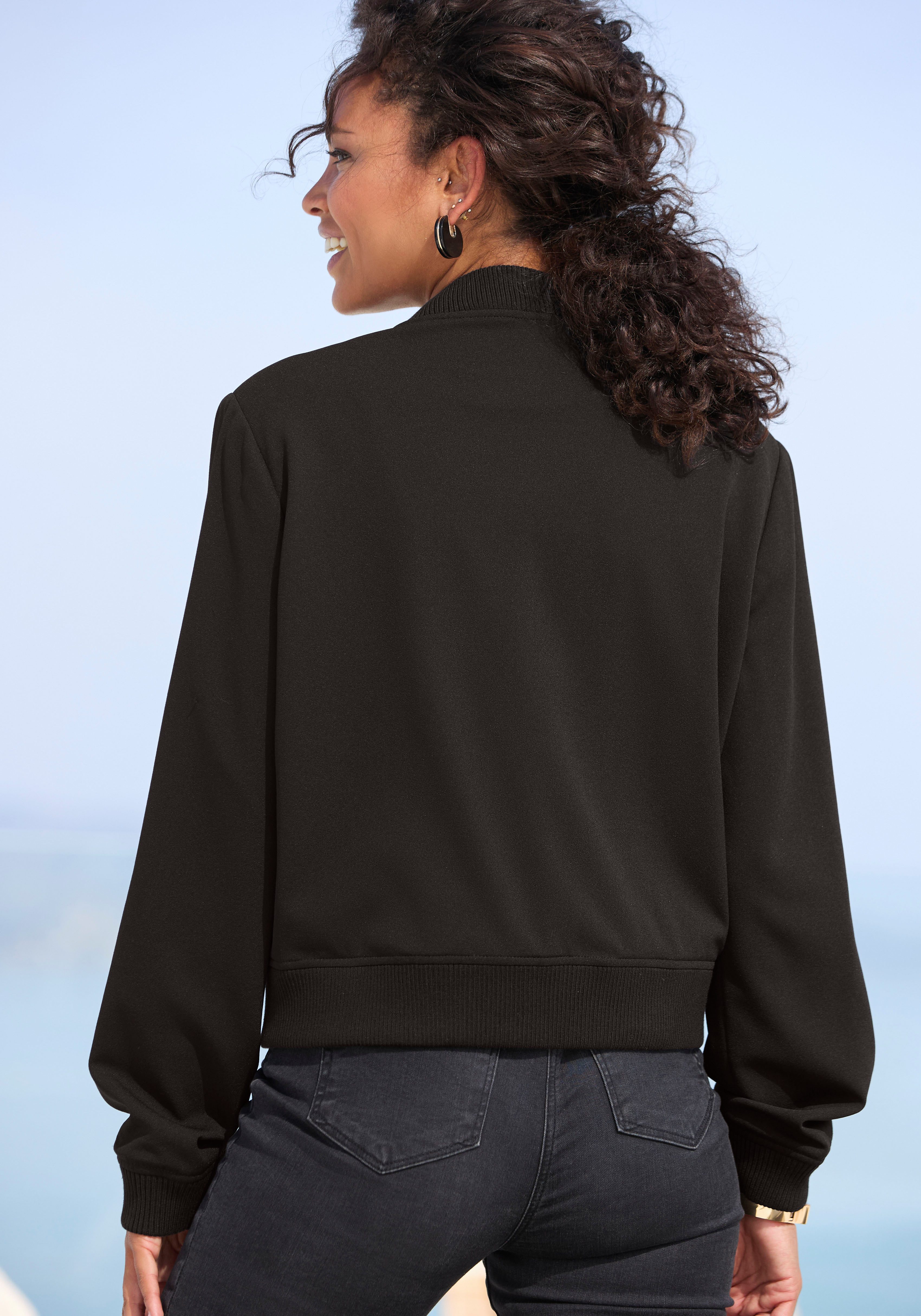 Lascana Bomberjack met drukknoopsluitingen blousonjack sportief-elegant