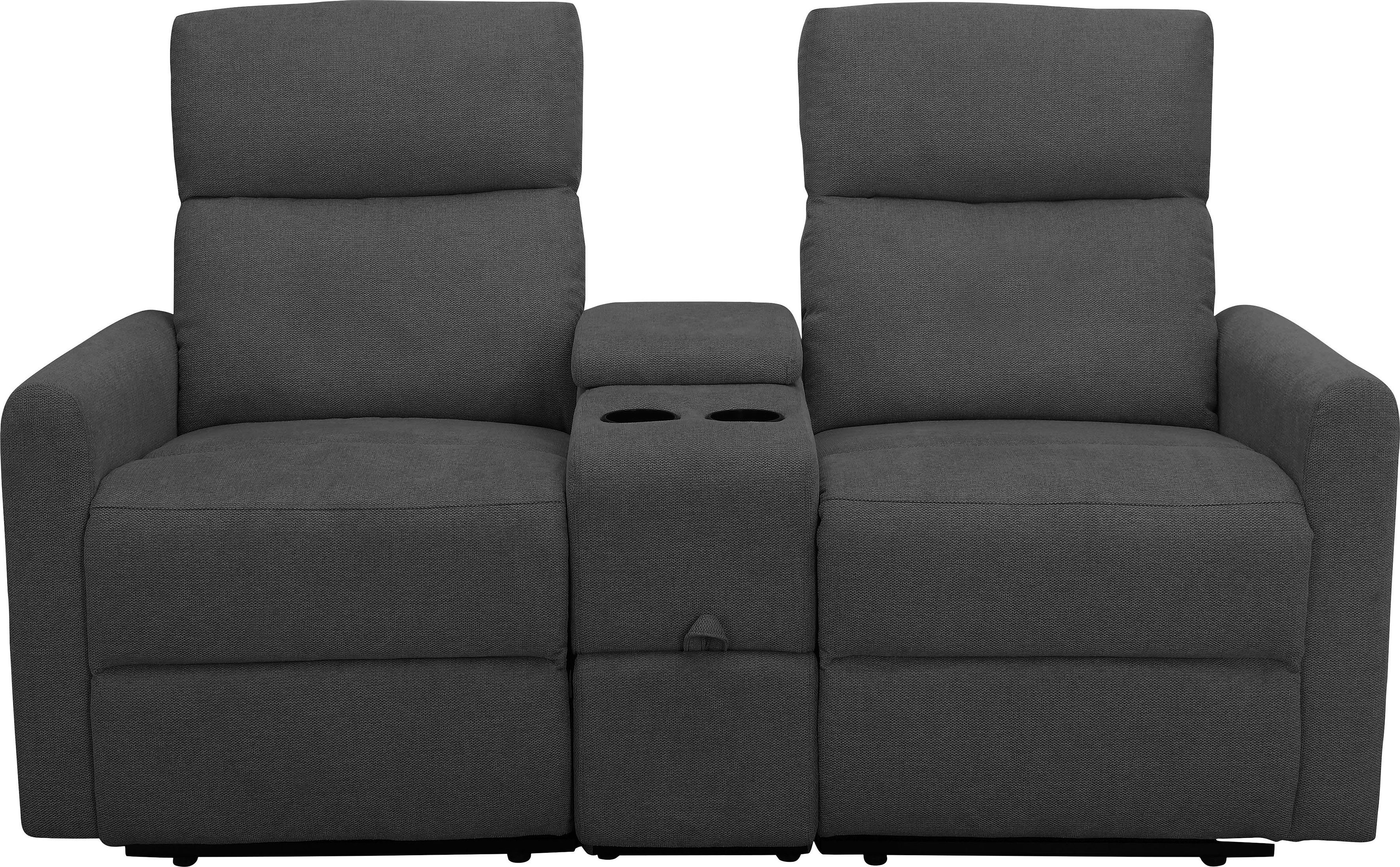 Home affaire 2-zitsbank Daoulas, 2-zits bioscoopbank, TV-fauteuil, multimedia bank