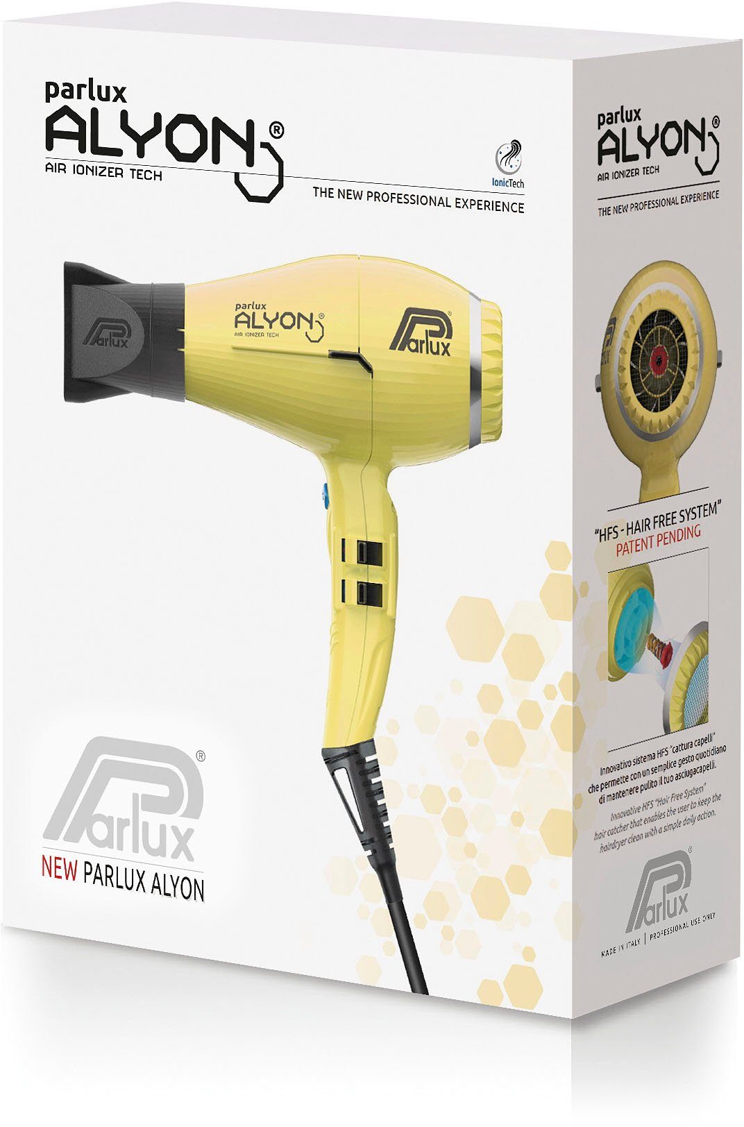 Parlux Haardroger Parlux Alyon Ionic Gepatenteerd reinigingssysteem HFS (Hair Free System)