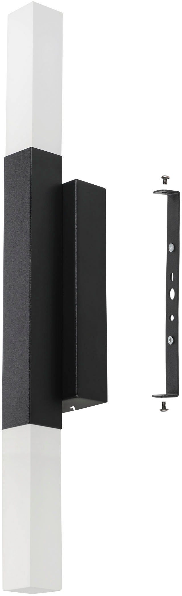 EGLO Spiegellamp ALCUDIA Spiegellamp, aluminium, staal en kunststof, wandlamp, badkamerlamp (1 stuk)