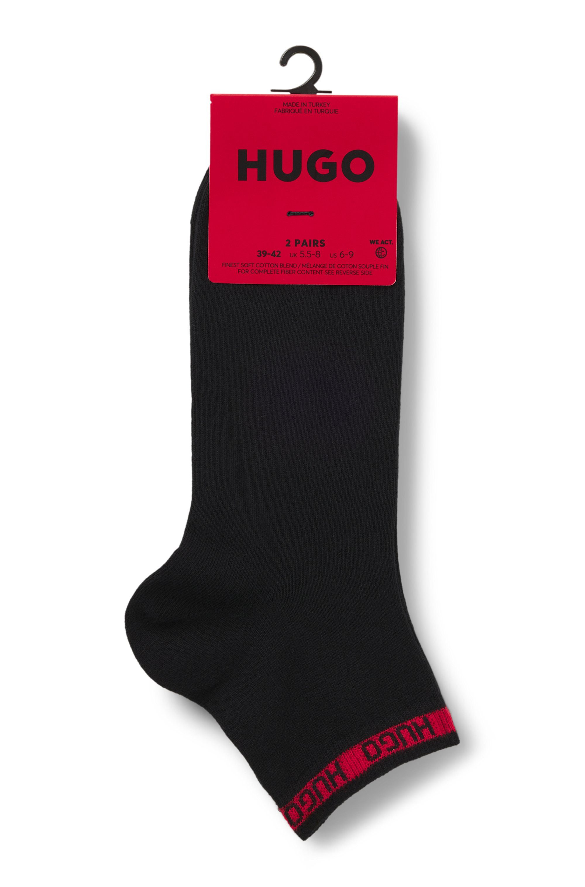HUGO underwear Vrijetijdssokken 2P SH TAPE CC 102 met hugo logo-opdrukken (Set van 2)