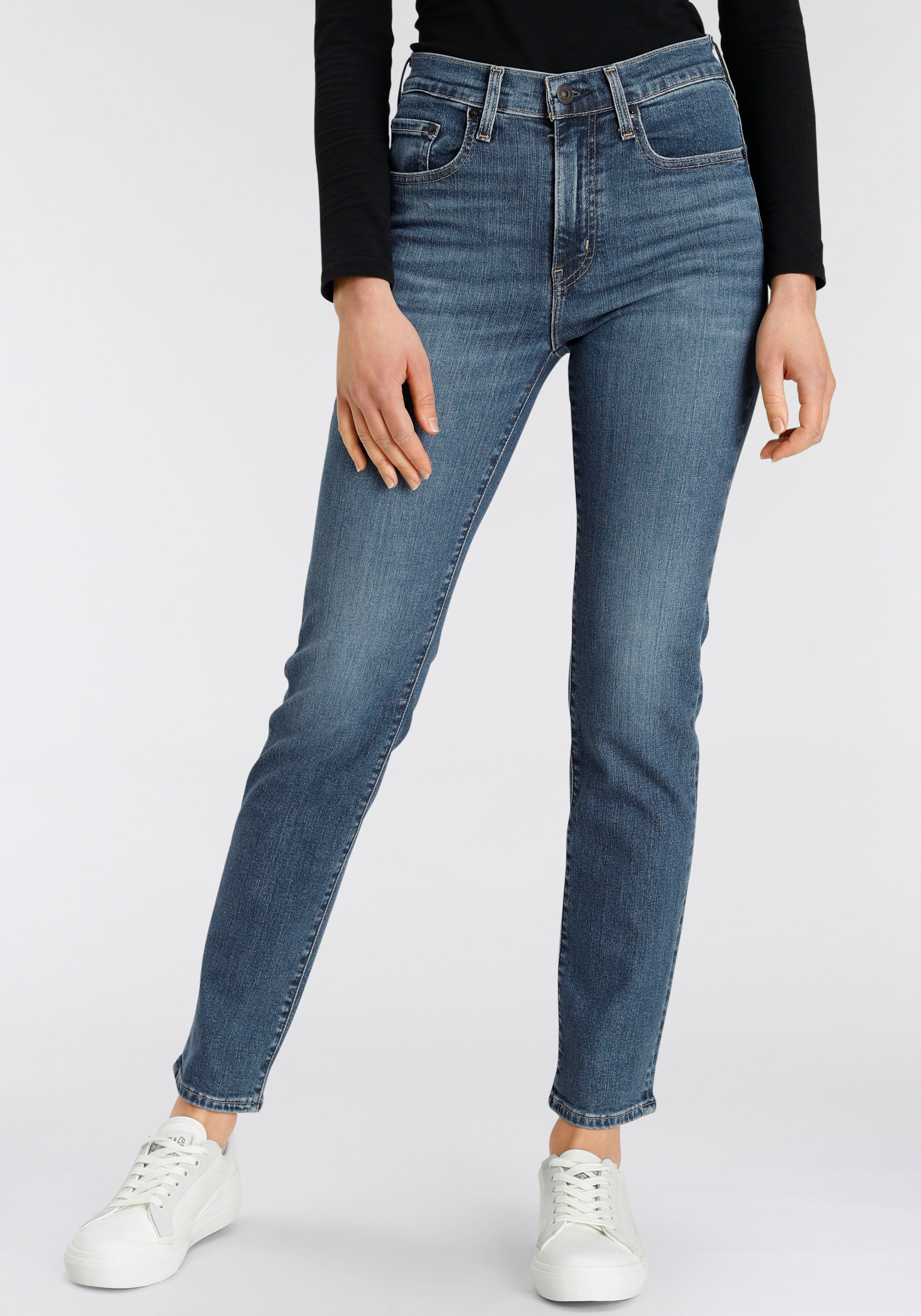 Levi's Straight jeans 724 High Rise Straight dames straight jeans maat 28 blauw