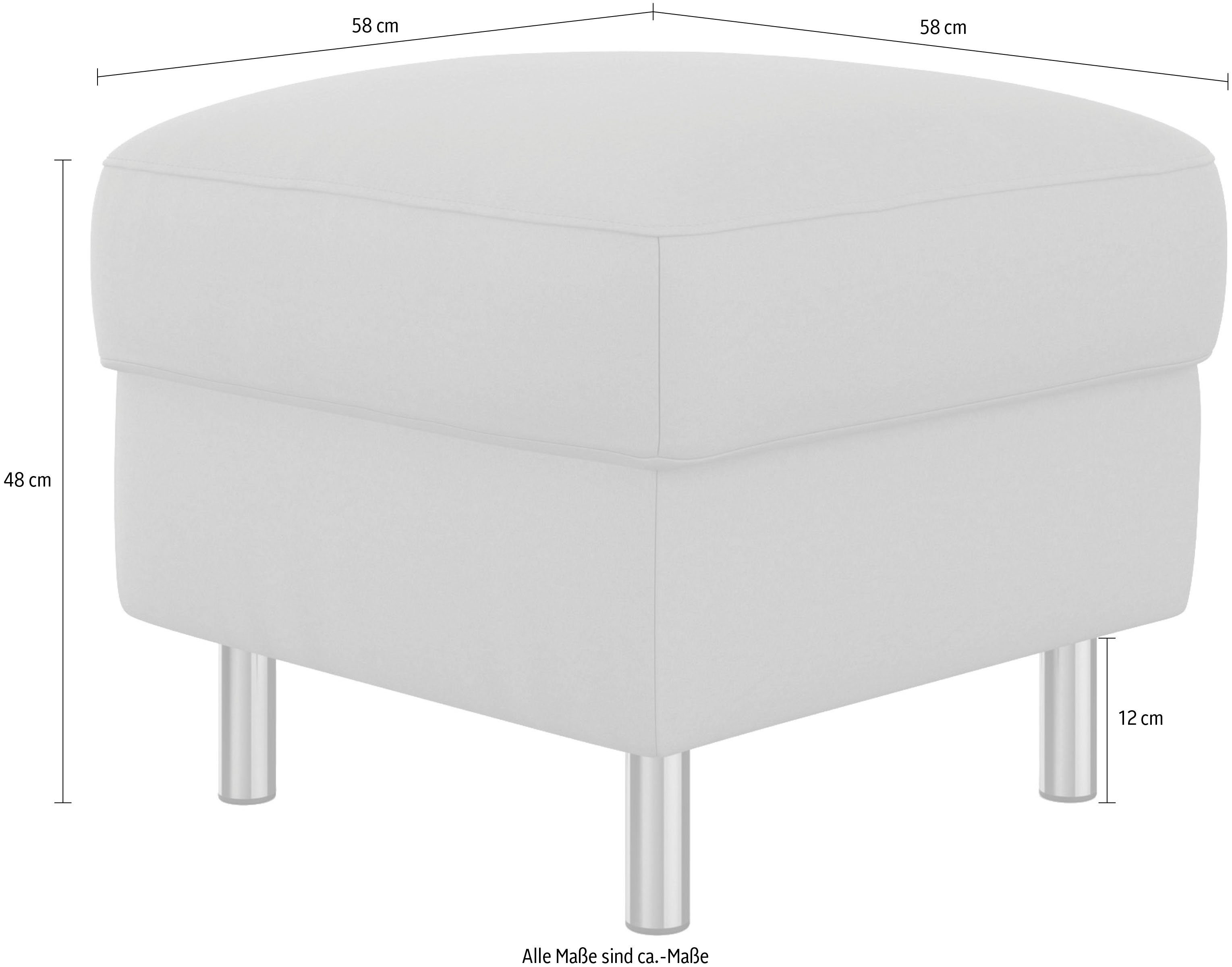 sit&more Hocker met bergruimte Sinatra Zitoppervlak is afneembaar, chroomkleurige, metalen poten